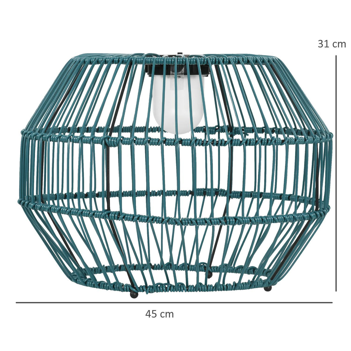 Solar Light Garden Lamp Waterproof Path Light With Light Sensor Automatic Led Drum Design For Balcony Green