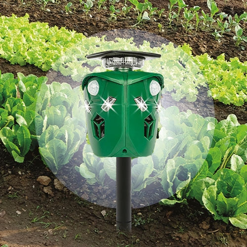 Solar-Powered Ultrasonic Animal Repeller, 50m² Coverage