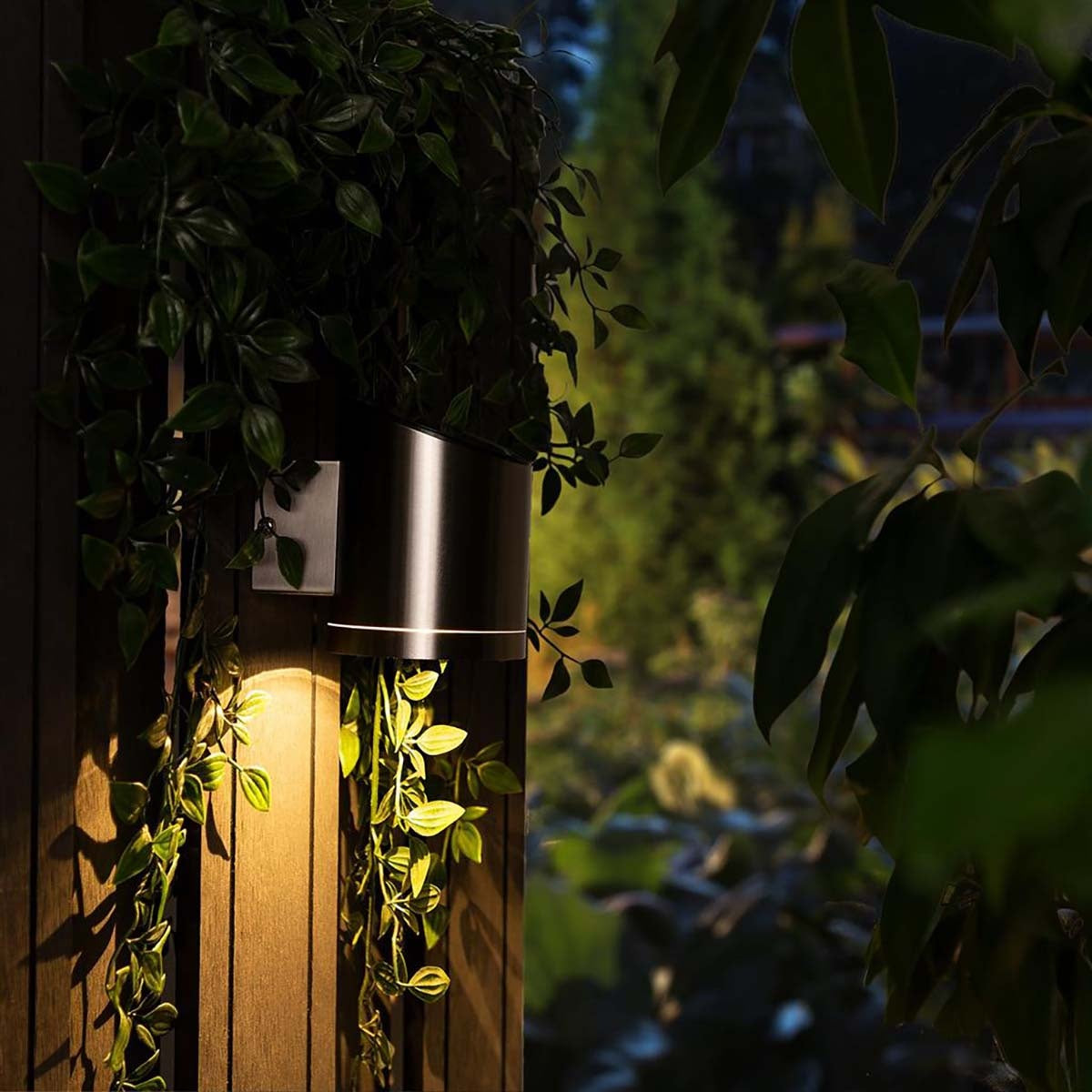 Solar Wall Lamp LEDs Silver