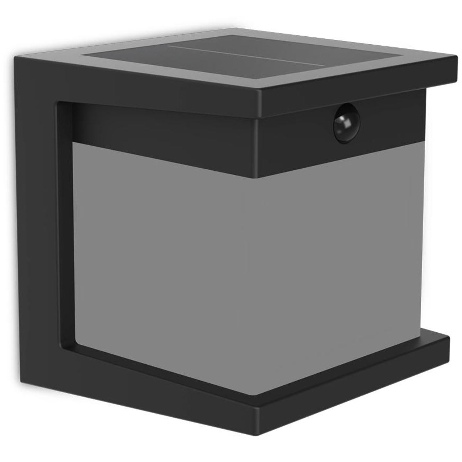 Solar Wall Light with Motion Sensor – Black, LED, IP44