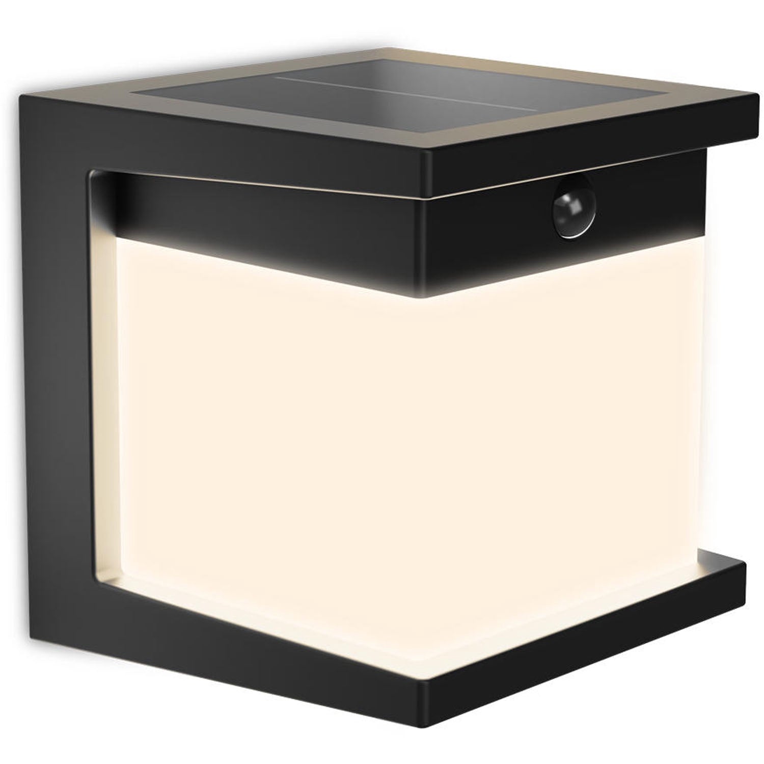 Solar Wall Light with Motion Sensor – Black, LED, IP44