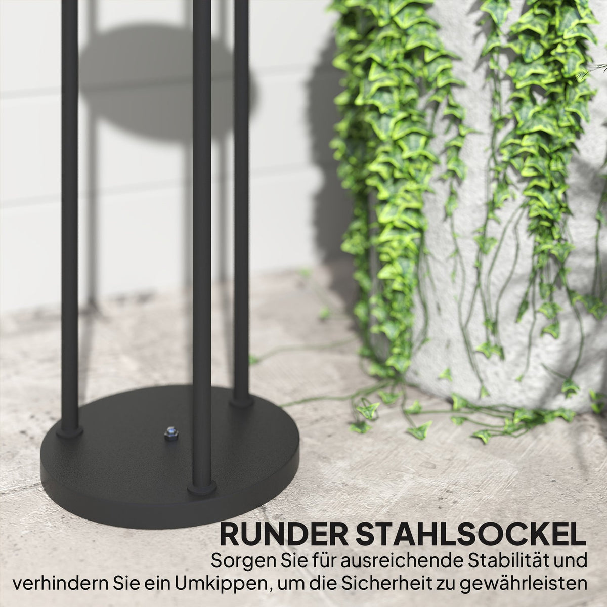 Solar floor lamp rattan solar lamps with light sensor 3 lights shelf solar light in boho style IP44 waterproof solar lamp outdoor lamp solar lantern for garden balcony outdoor lawn Ø37 x 144H cm