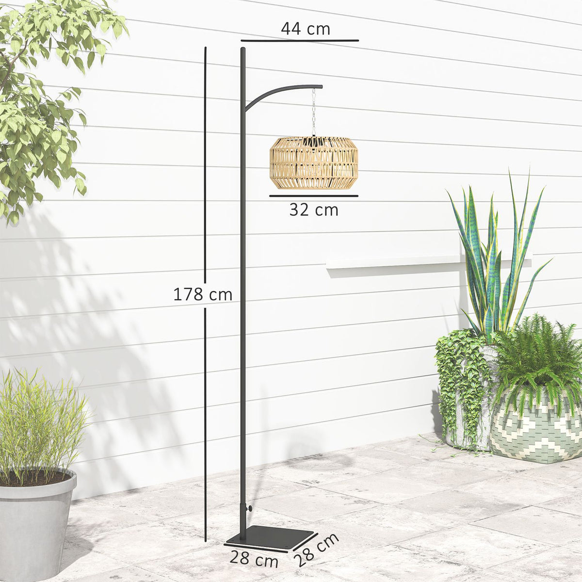 Solar floor lamp rattan solar lamps with light sensor automatic solar light in boho style IP44 waterproof solar lamp outdoor lamp solar lantern for garden balcony outdoor lawn yard