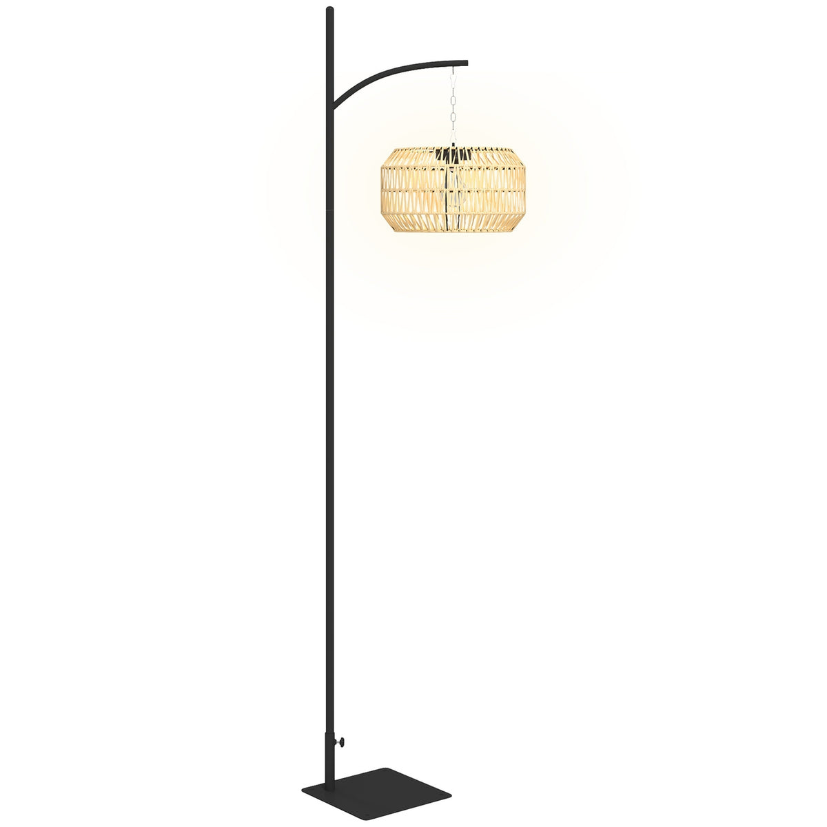 Solar floor lamp rattan solar lamps with light sensor automatic solar light in boho style IP44 waterproof solar lamp outdoor lamp solar lantern for garden balcony outdoor lawn yard