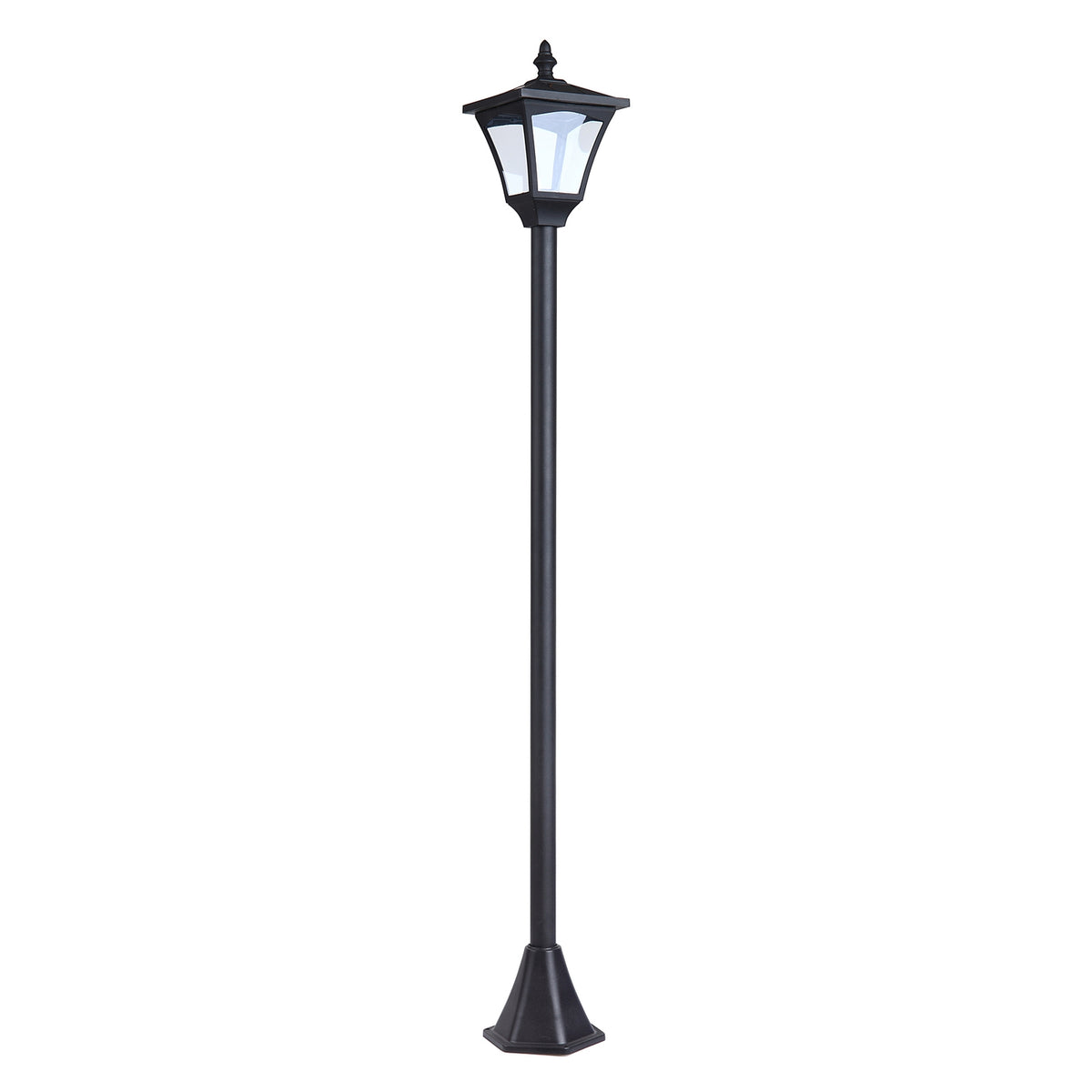 Solar lantern garden lantern path light with LED 10 lumens black 15 x 15 x 120cm