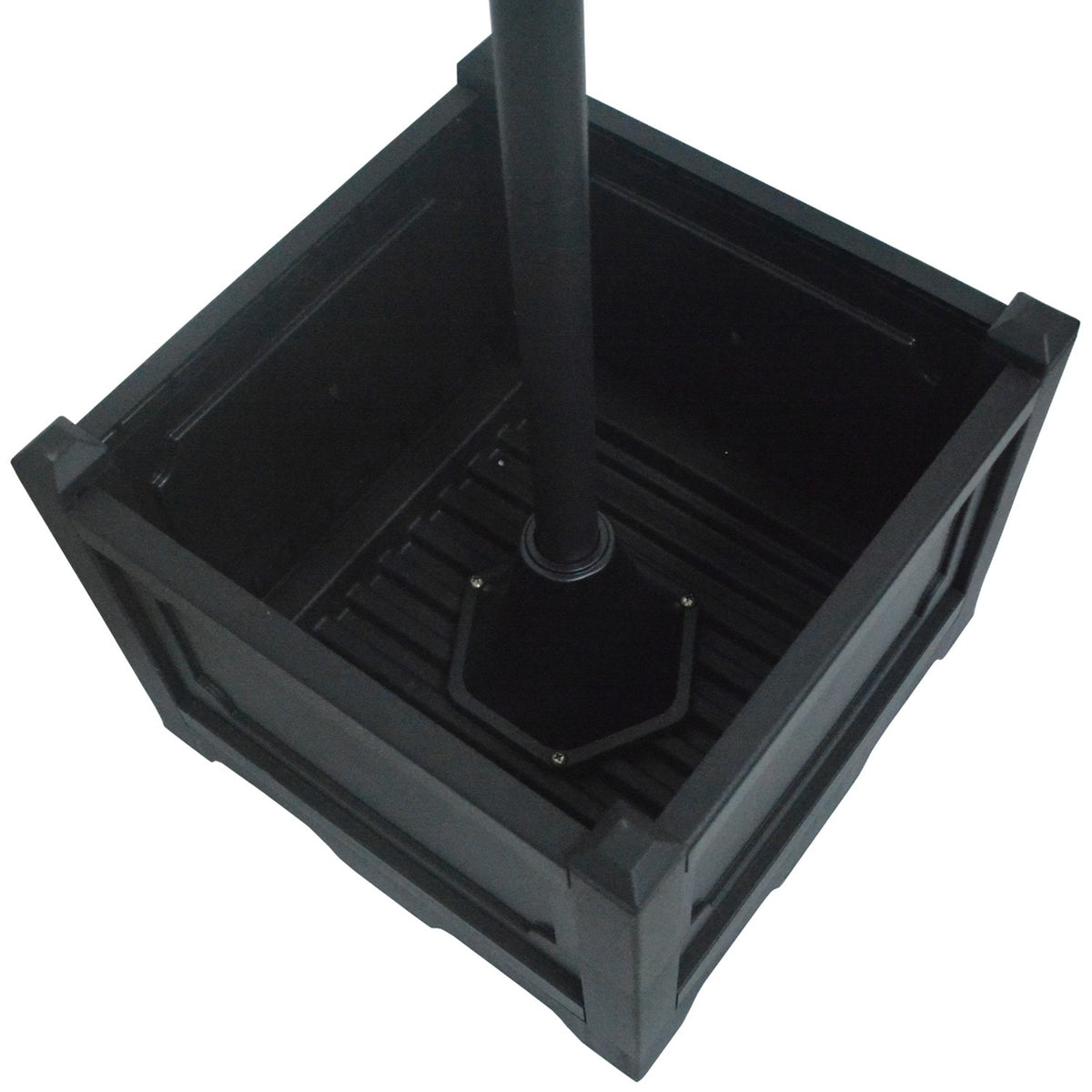 Solar light garden light 3-head lamp with flower pot base, waterproof, stainless steel, 60x55x189cm