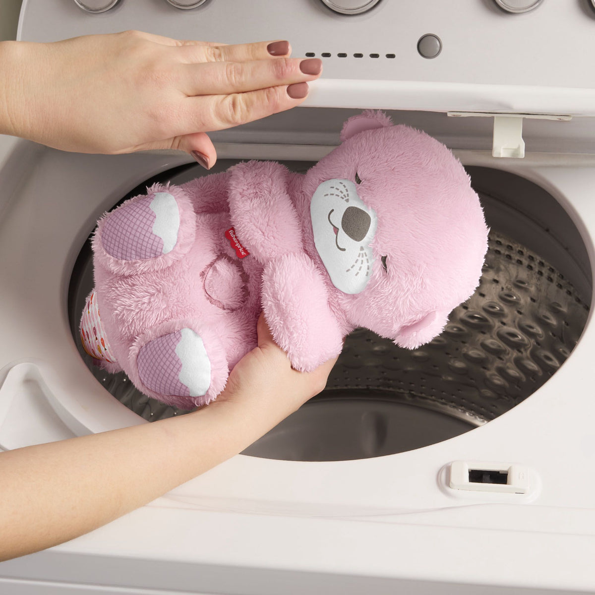 Soothing Pink Otter Toy with Calming Sounds & Light