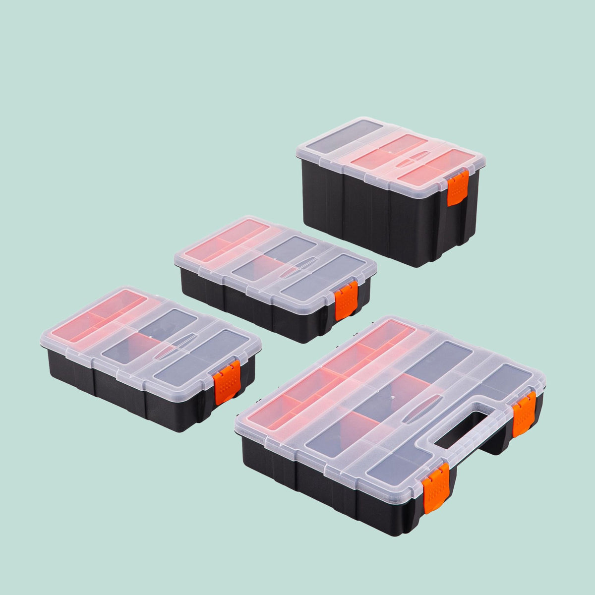 Sorting Box Set, 4 Pieces, Adjustable Dividers