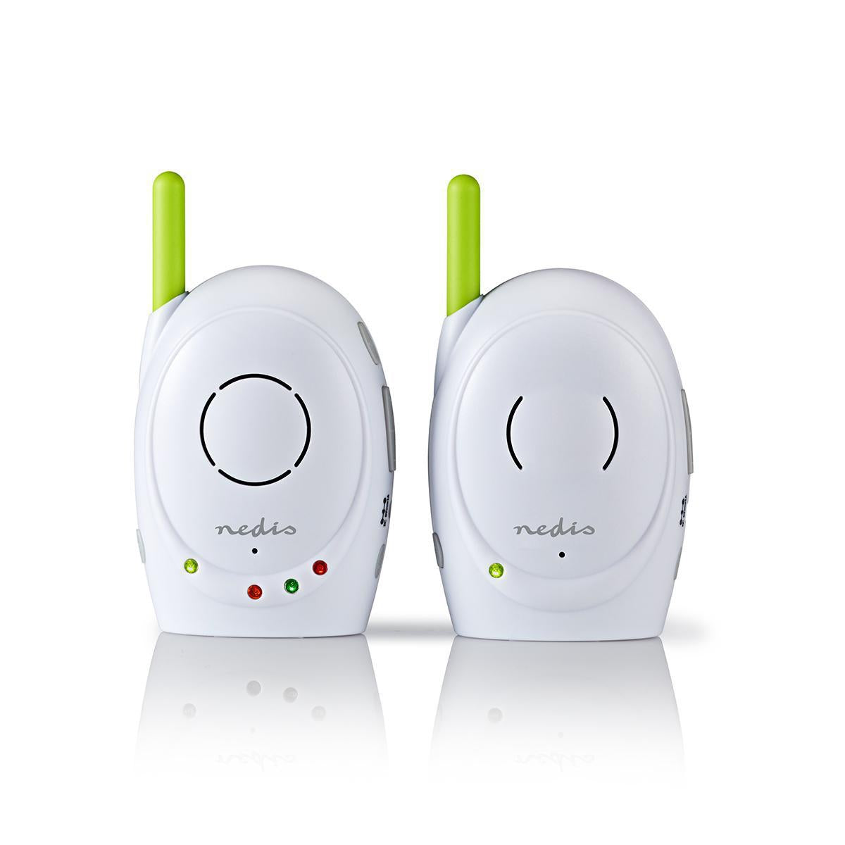 Sound Baby Monitor | FHSS (Frequency-Hopping Spread Spectrum) | With talk back function | Range: 300 m | Battery operated / Power adapter | Green / White