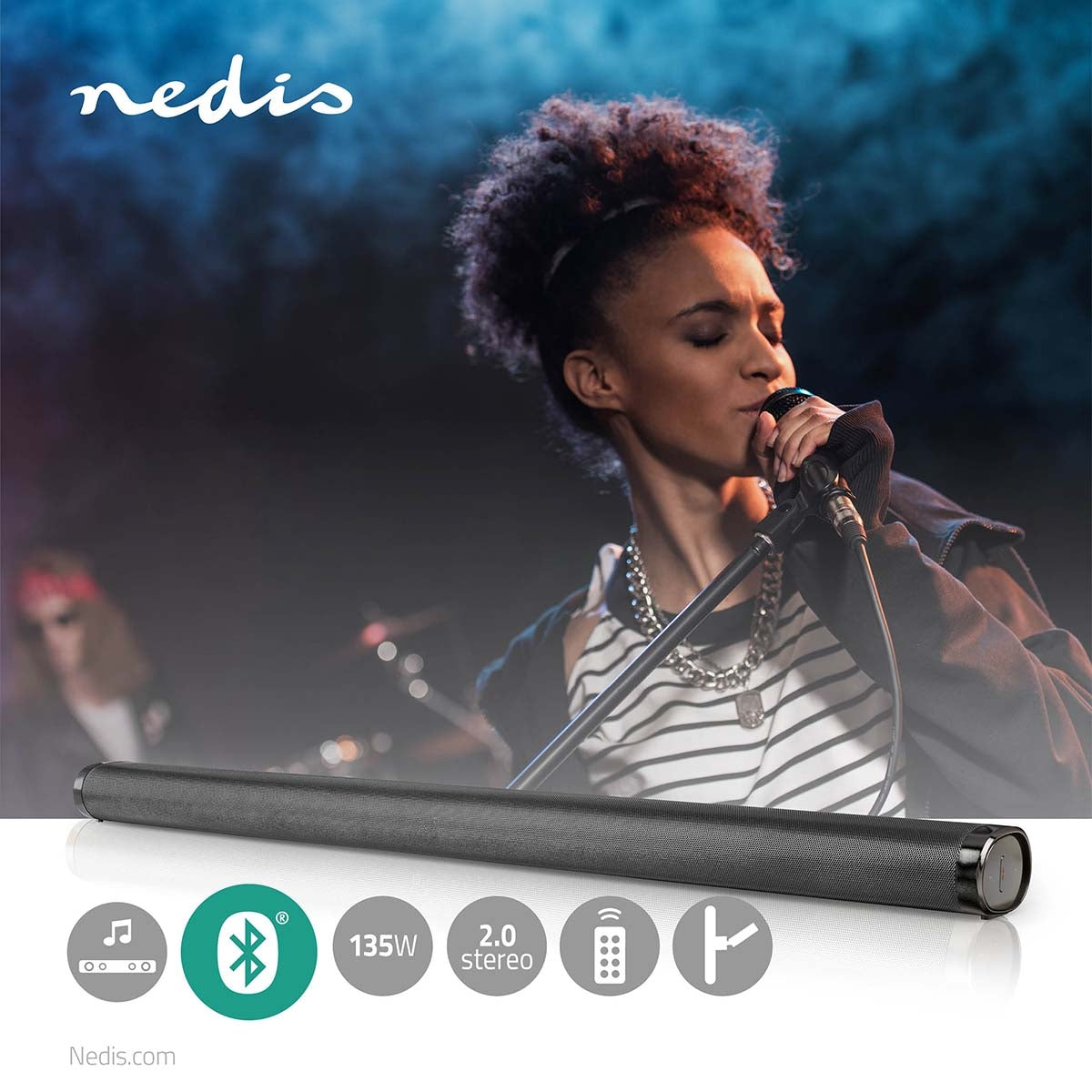 Soundbar | 2.0 | DSP Programs | 135 W | 1x 3.5 mm / 1x Coax Audio / 1x Optical / 1x USB | 1x HDMI (with ARC) | Bluetooth® | Mountable | Black / Dark Grey