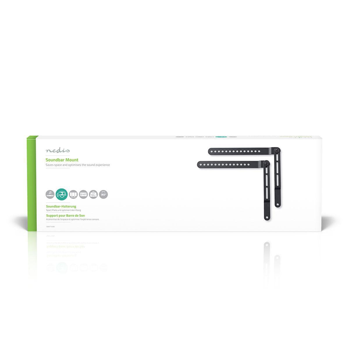 Soundbar Mount | Compatible with: Universal | Connected to the TV | 10 kg | Rotatable | Steel | Black