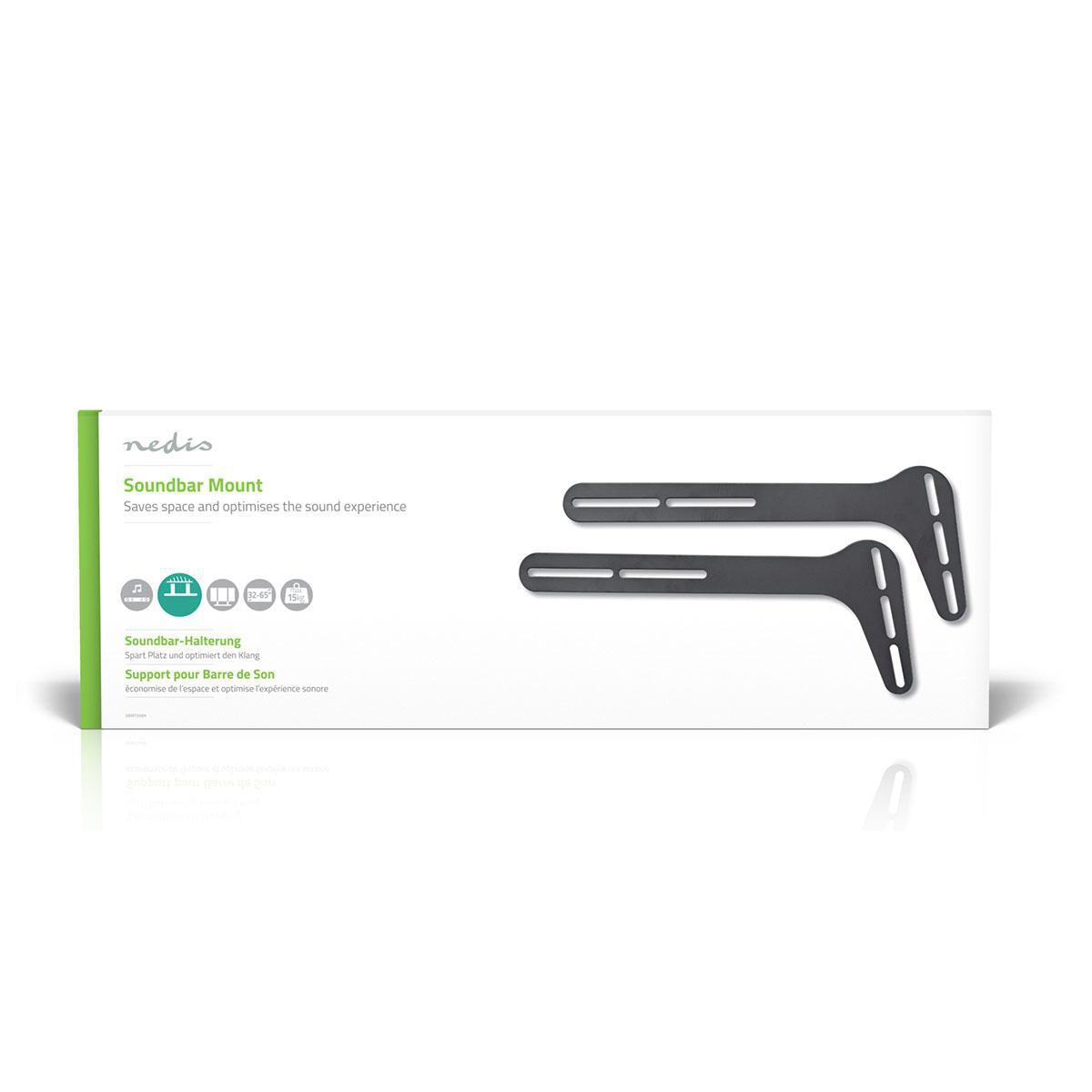 Soundbar Mount | Compatible with: Universal | Connected to the TV | 15 kg | Fixed | Steel | Black