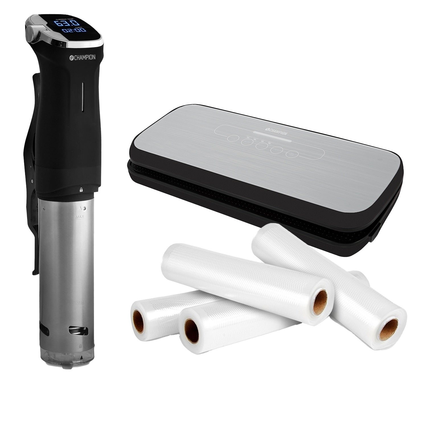 Sous vide package with vacuum packer Fresh & 4 rolls