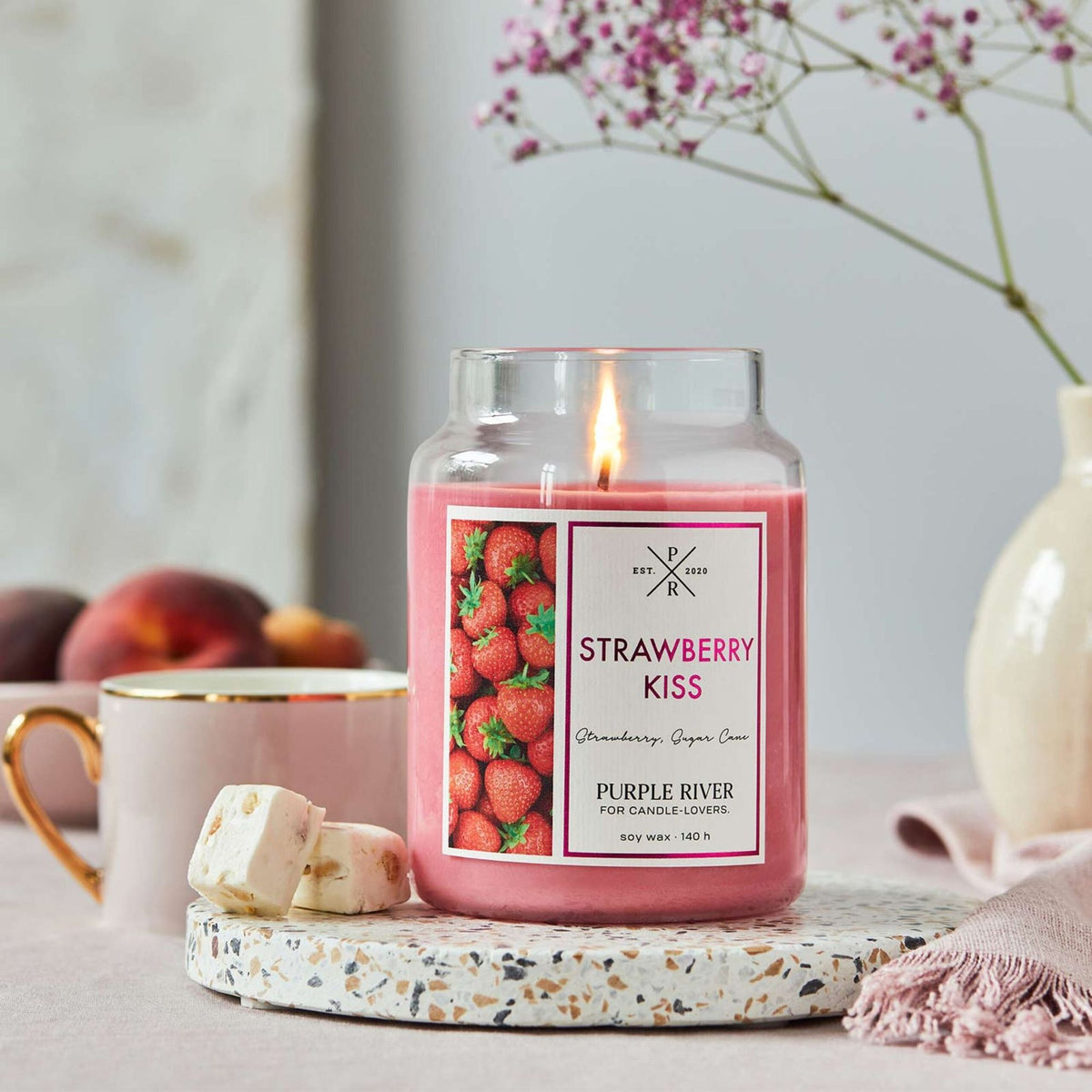 Soy Wax Scented Candle – 140-Hour Burn Time