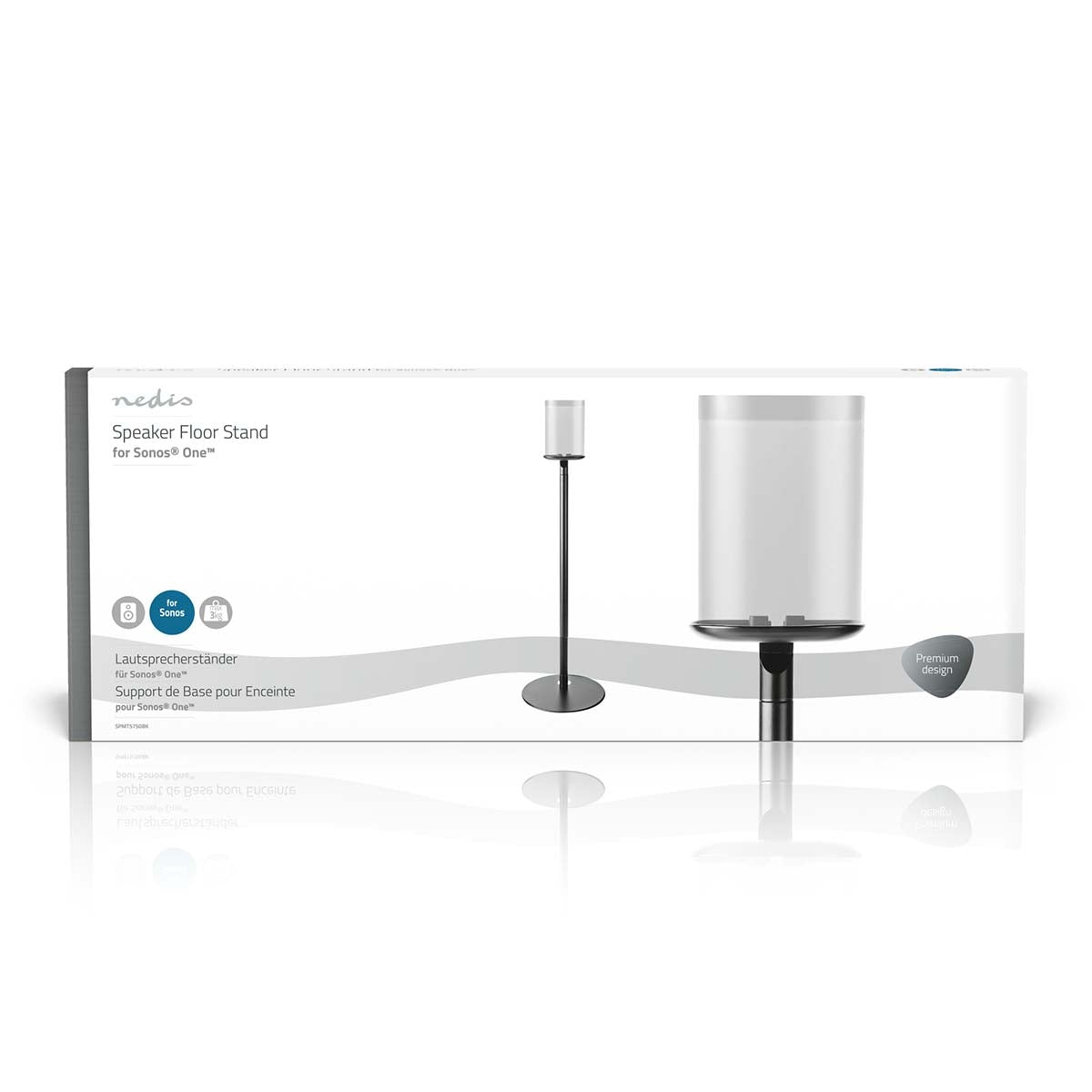 Speaker Bracket | Compatible with: Sonos® One SL™ / Sonos® One™ / Sonos® PLAY:1™ | Floor | 3 kg | Fixed | ABS / Steel | Black