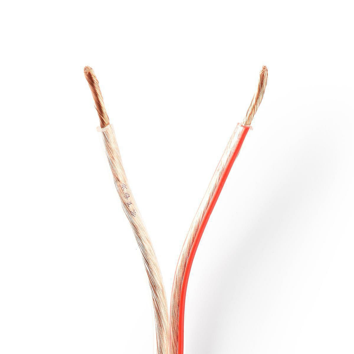 Speaker Cable | 2x 2.50 mm² | CCA | 100.0 m | Round | PVC | Transparent | Wrap