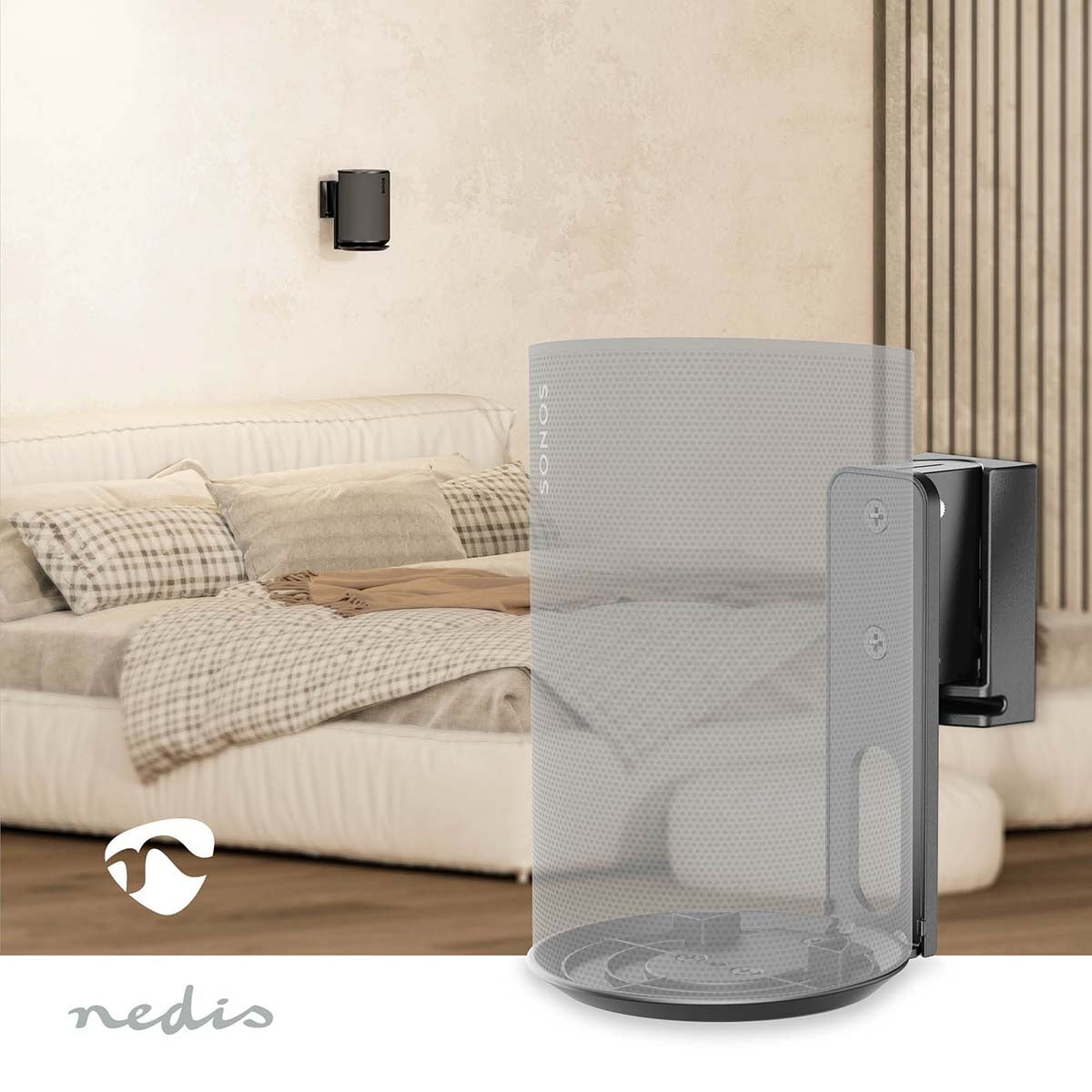 Speaker Mount | Compatible with: Sonos® Era100 | Wall | 3 kg | Swivel / Tilt | Tiltable | Rotatable | ABS / Metal | Black