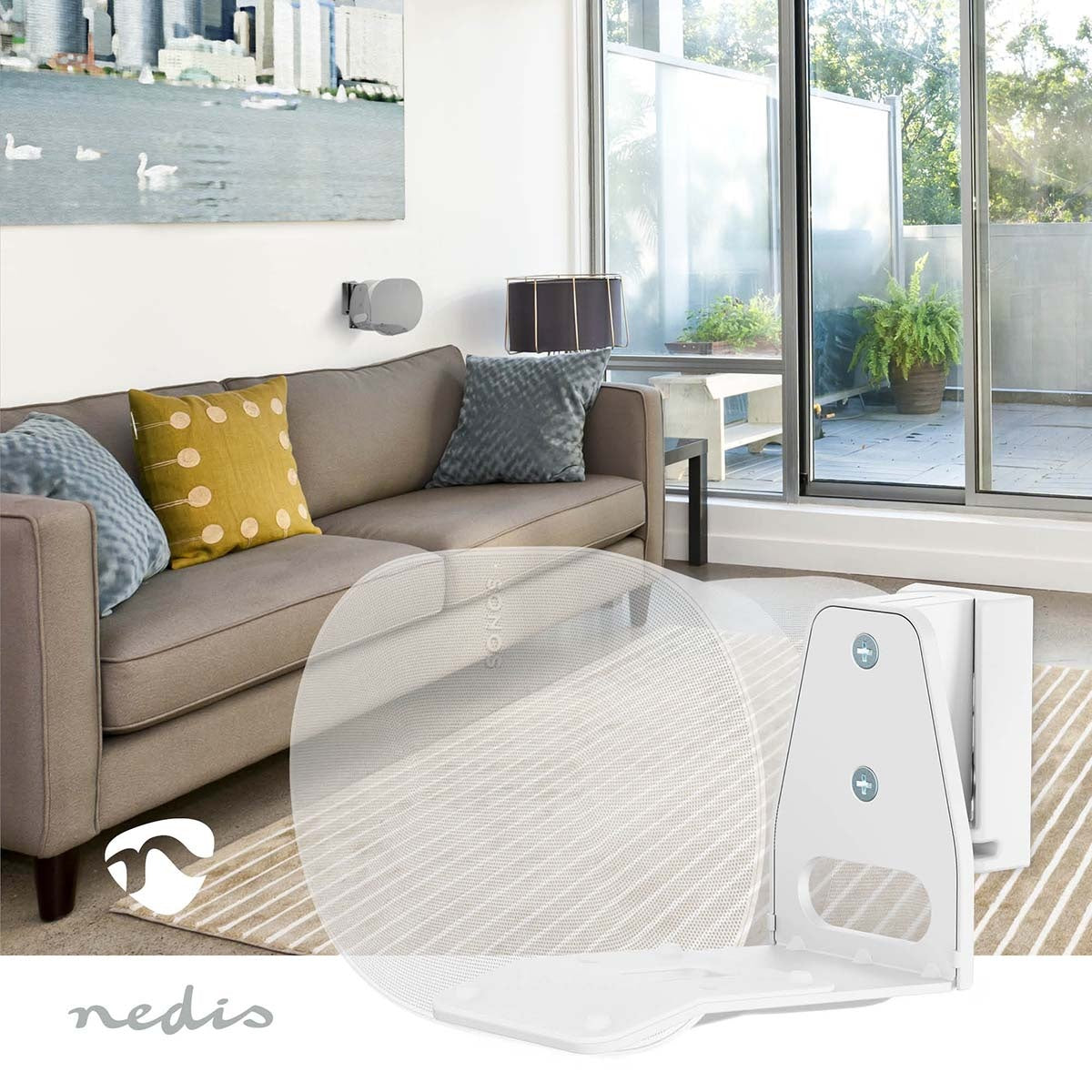 Speaker Mount | Compatible with: Sonos® Era300 | Wall | 5 kg | Swivel / Tilt | Tiltable | Rotatable | ABS / Metal | White