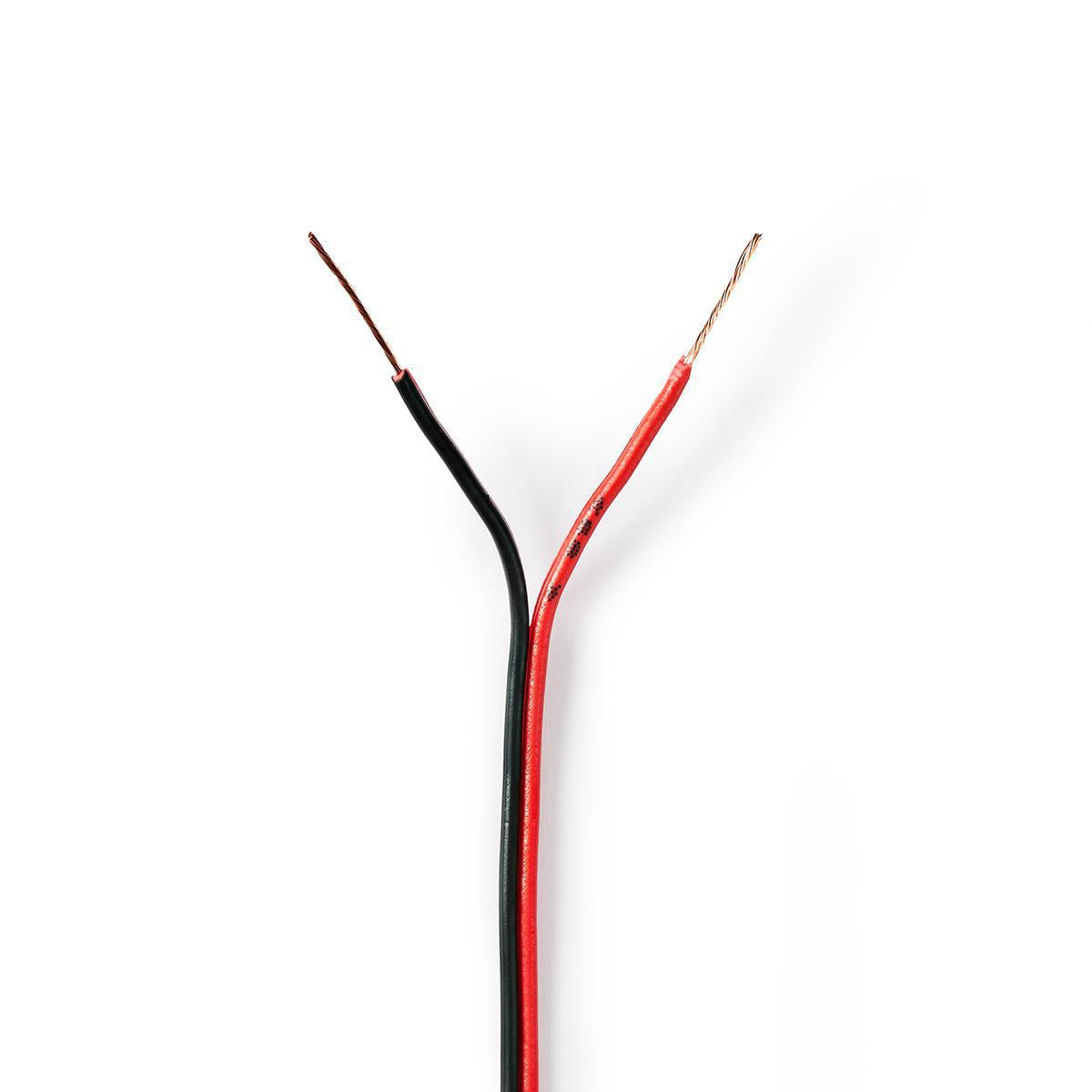 Speaker cable | 2x 0.35 mm² | CCA | 100.0 m | Round | PVC | Red / Black | Packaging