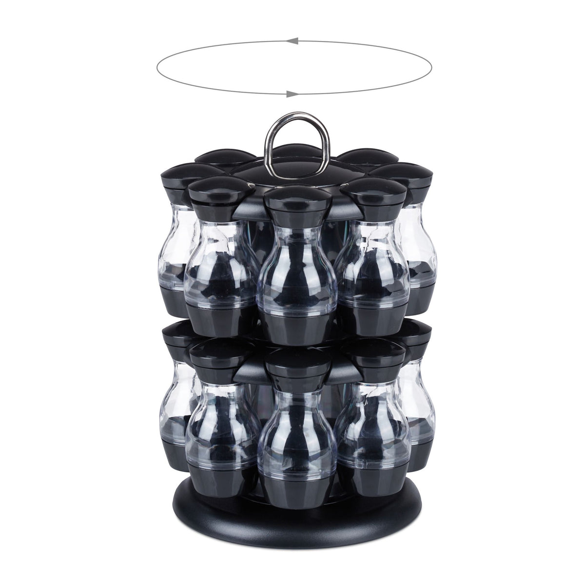 Spice carousel with 16 glasses