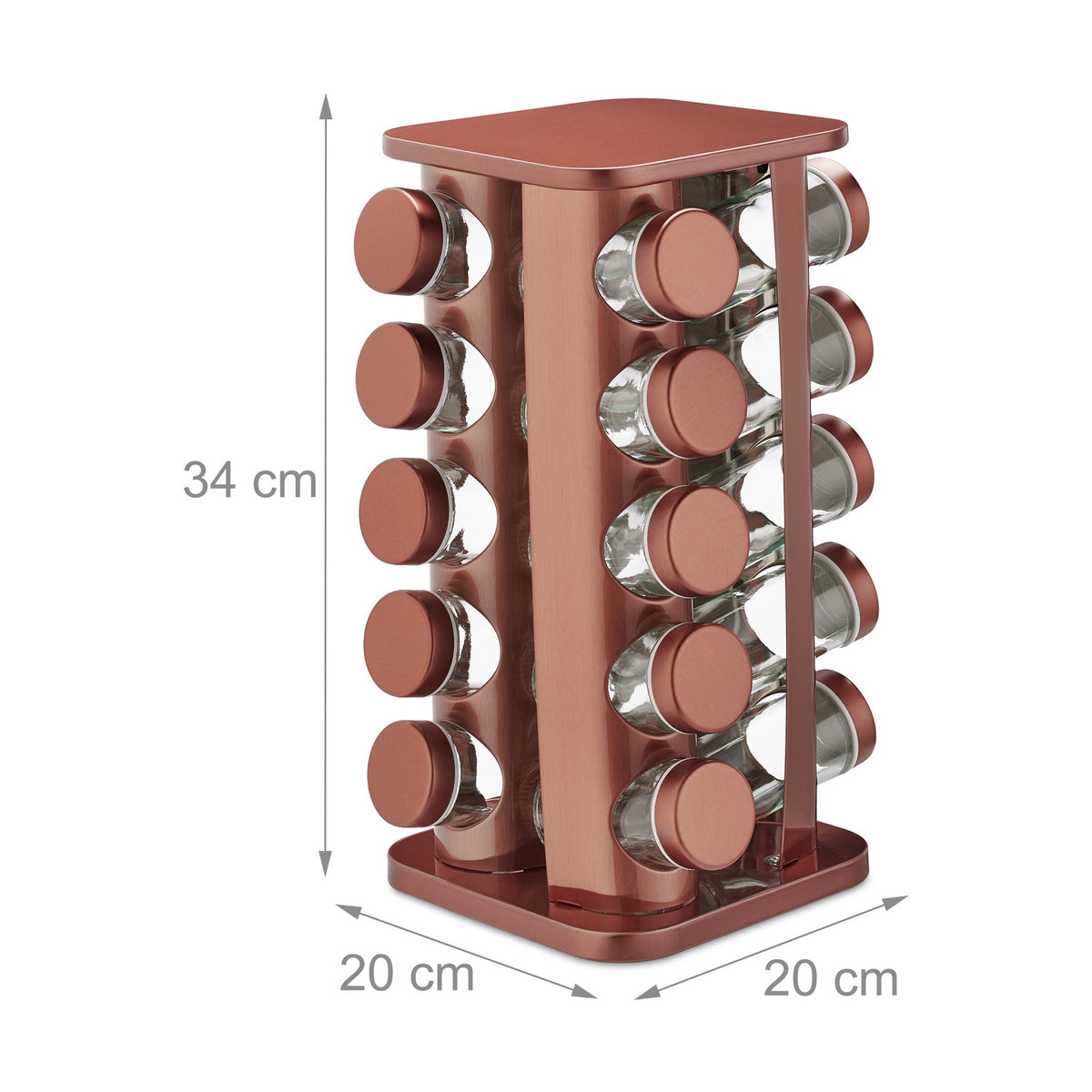 Spice carousel with 20 jars