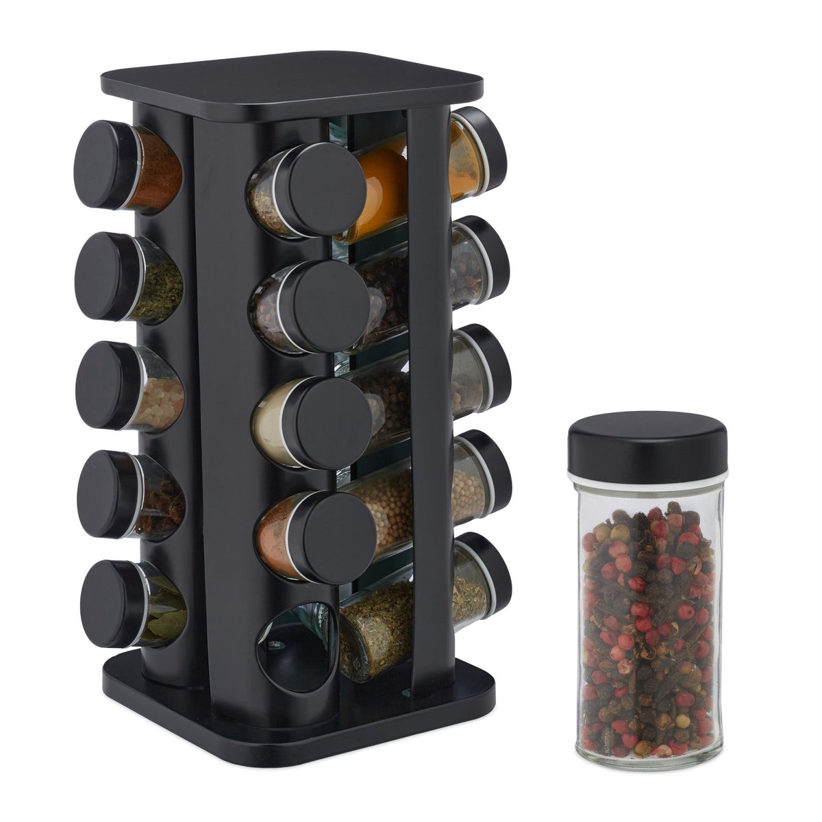 Spice carousel with 20 jars