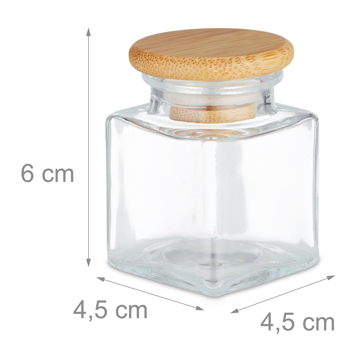 Spice jar set with bamboo lid