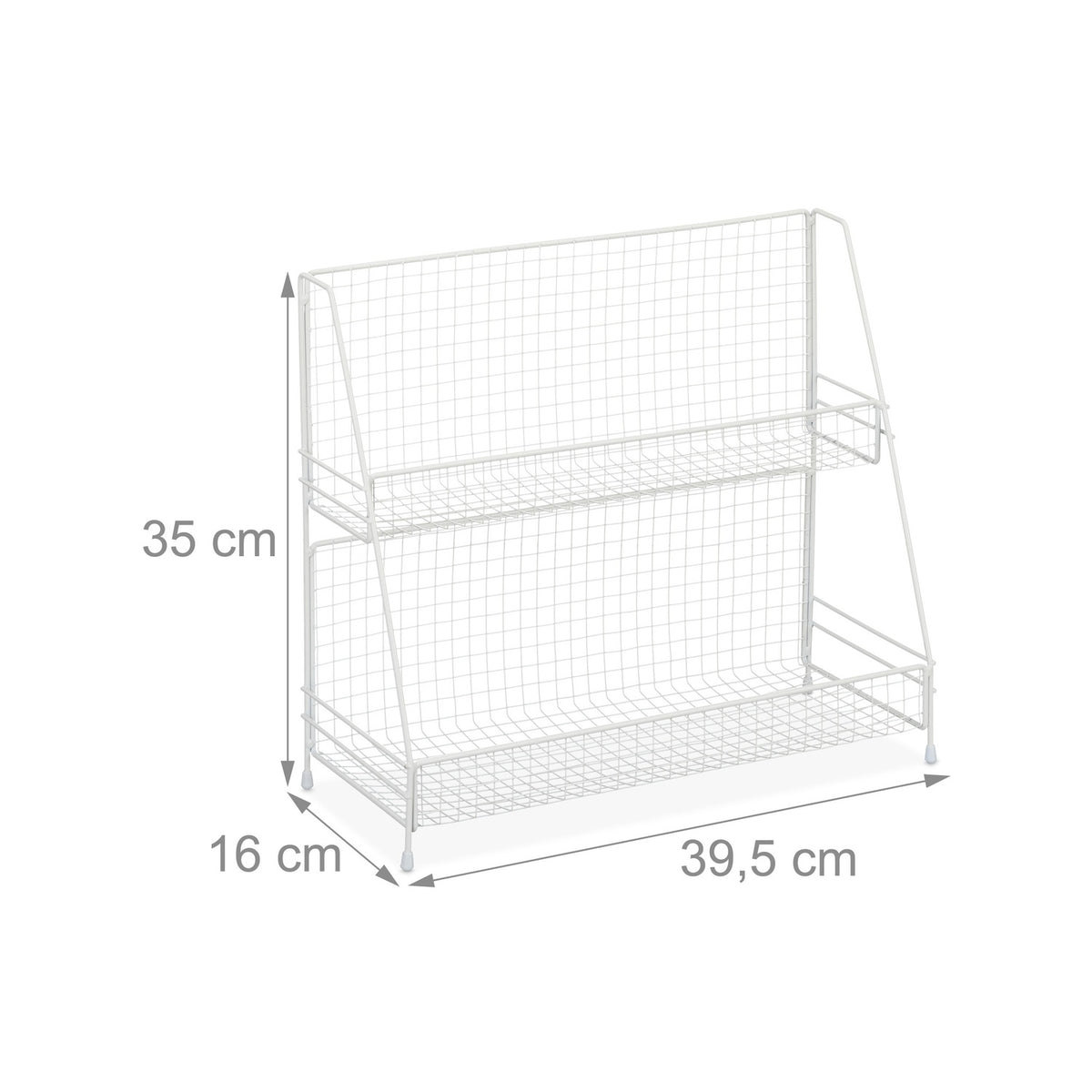 Spice rack metal white