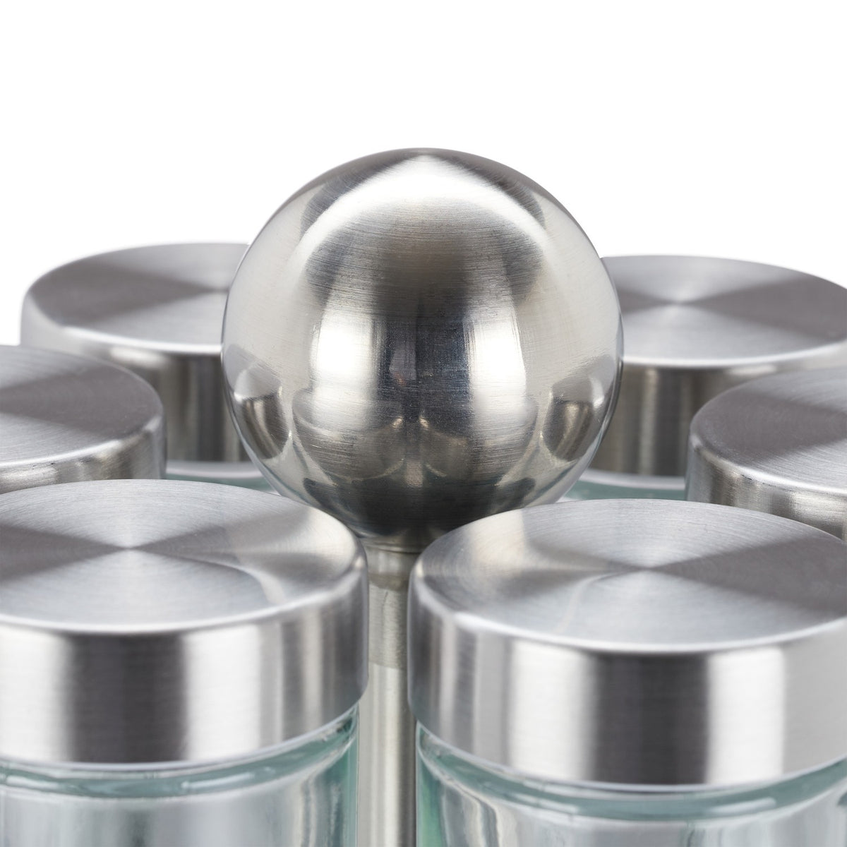 Spice rack with 12 glass jars