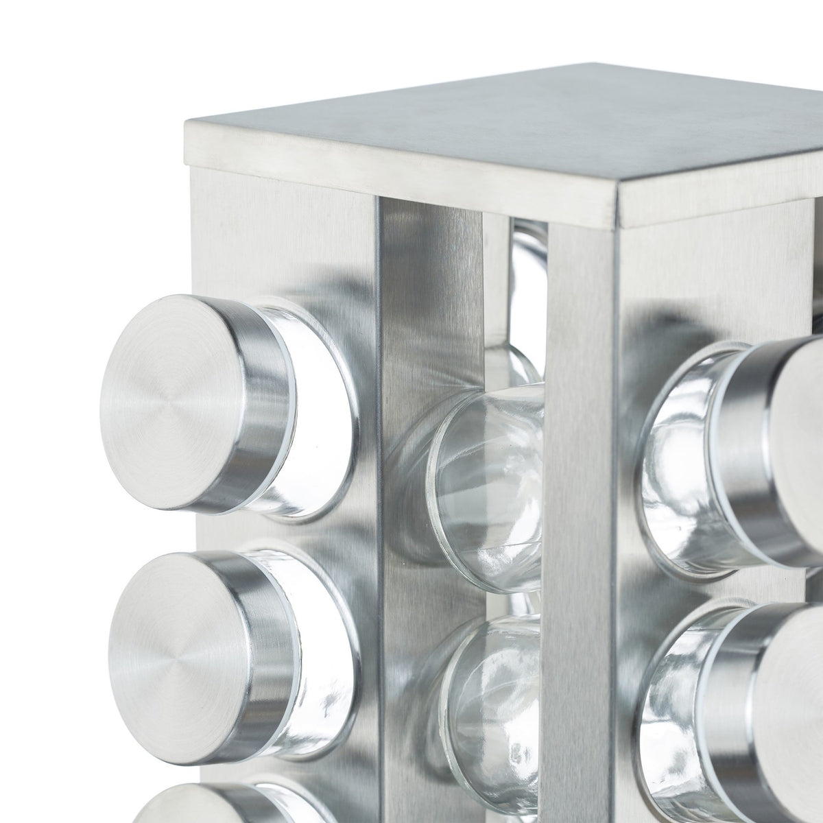 Spice rack with 16 pcs. glass jars