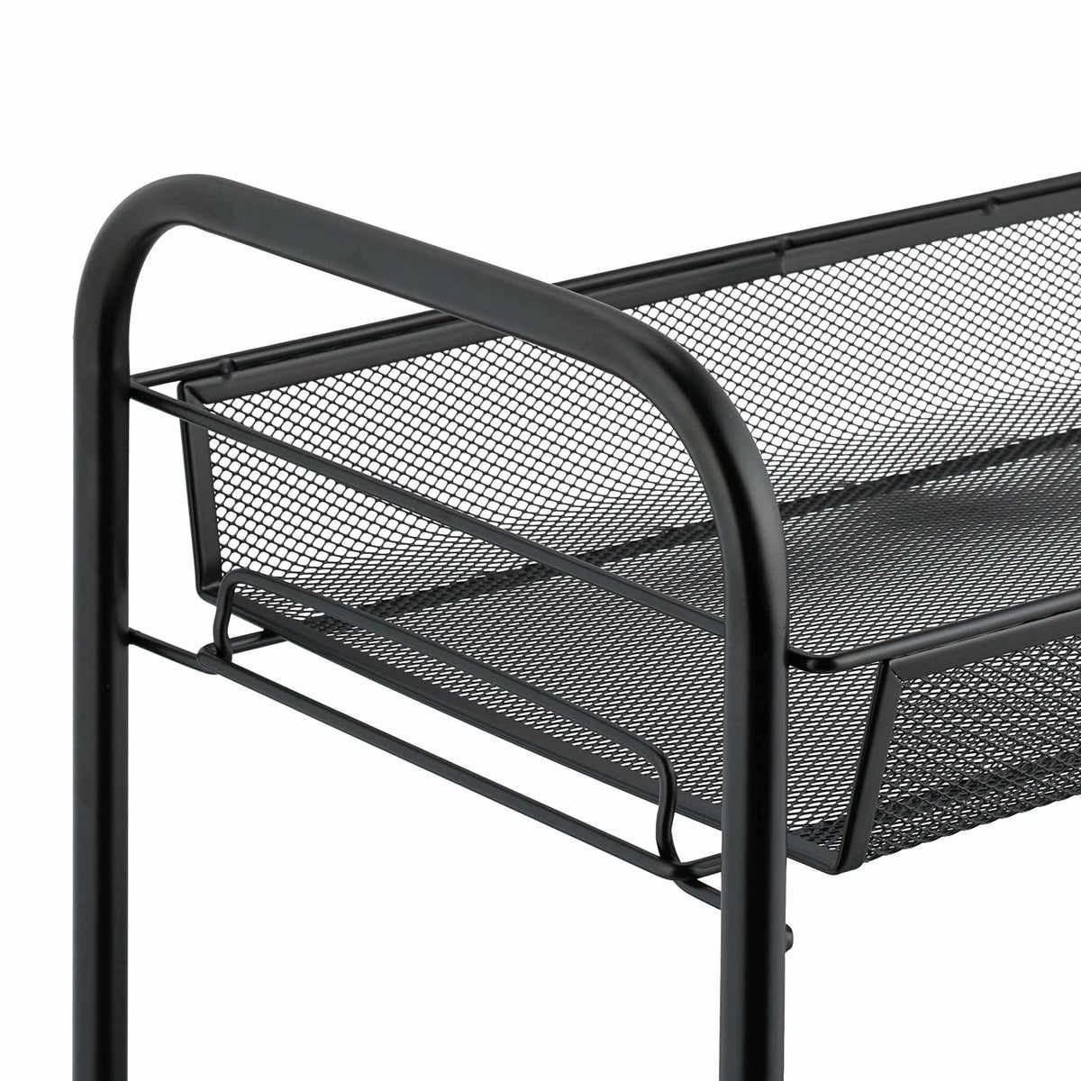 Spice rack with 2 metal shelves