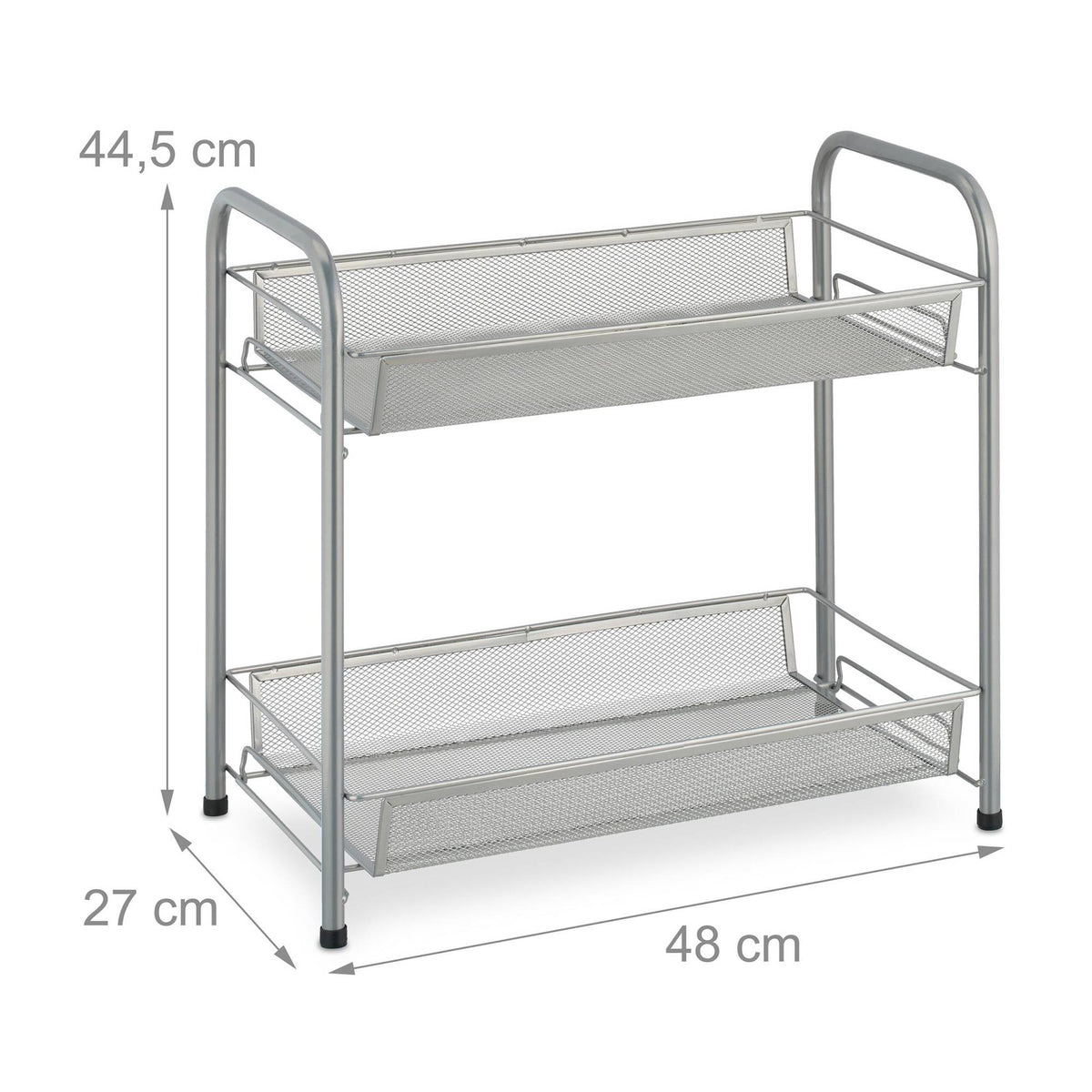 Spice shelf with 2 metal shelves