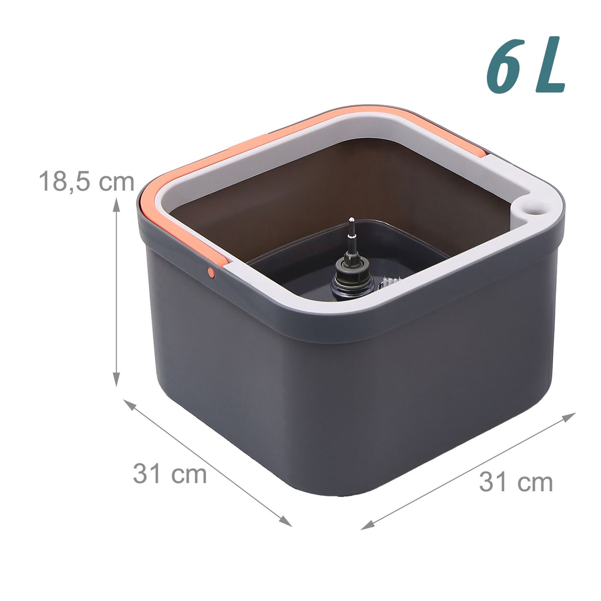 Spin Mop Set with Dual Water Tank and Microfibre Pads
