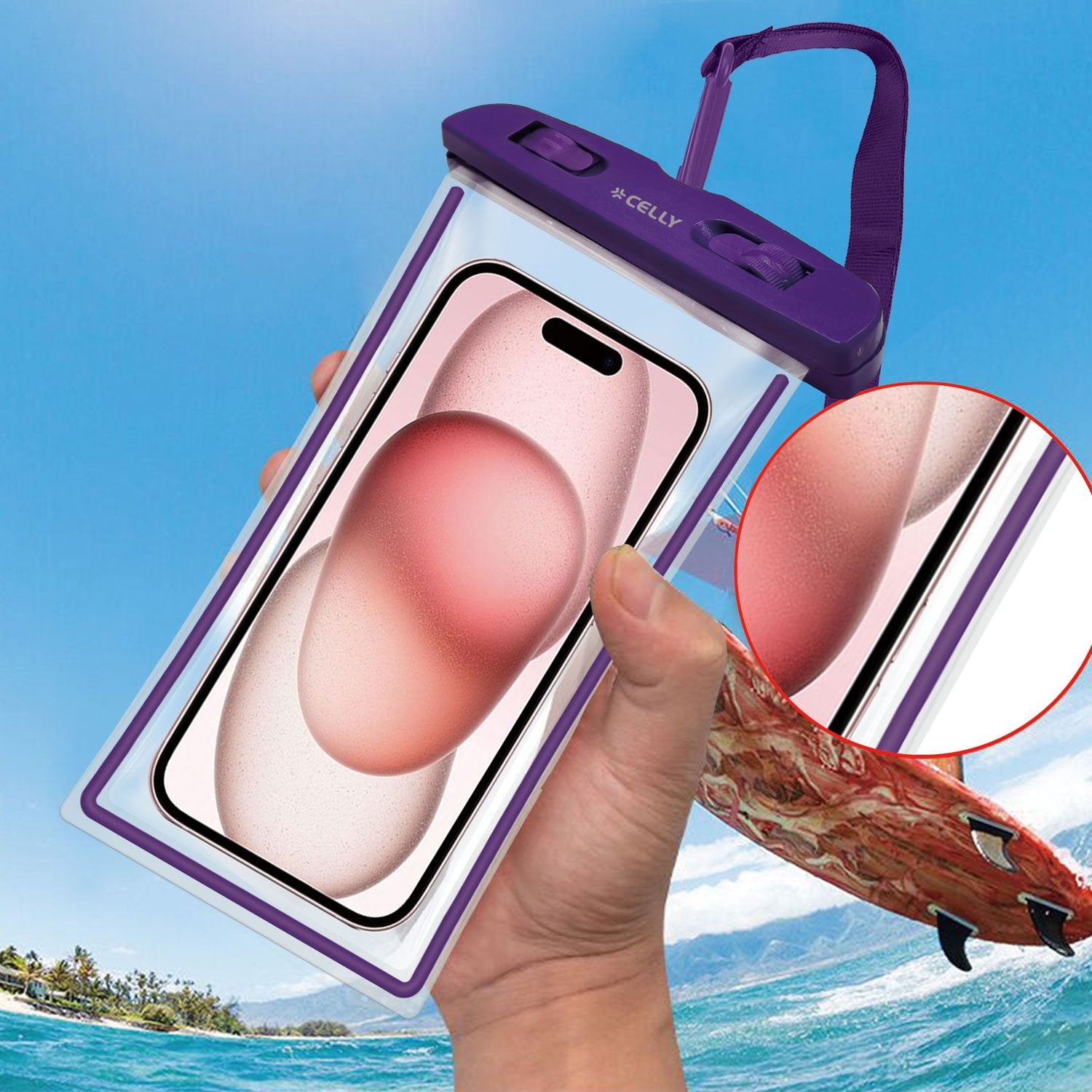 Splashbag Waterproof bag IPX8 max 6.5" Violet