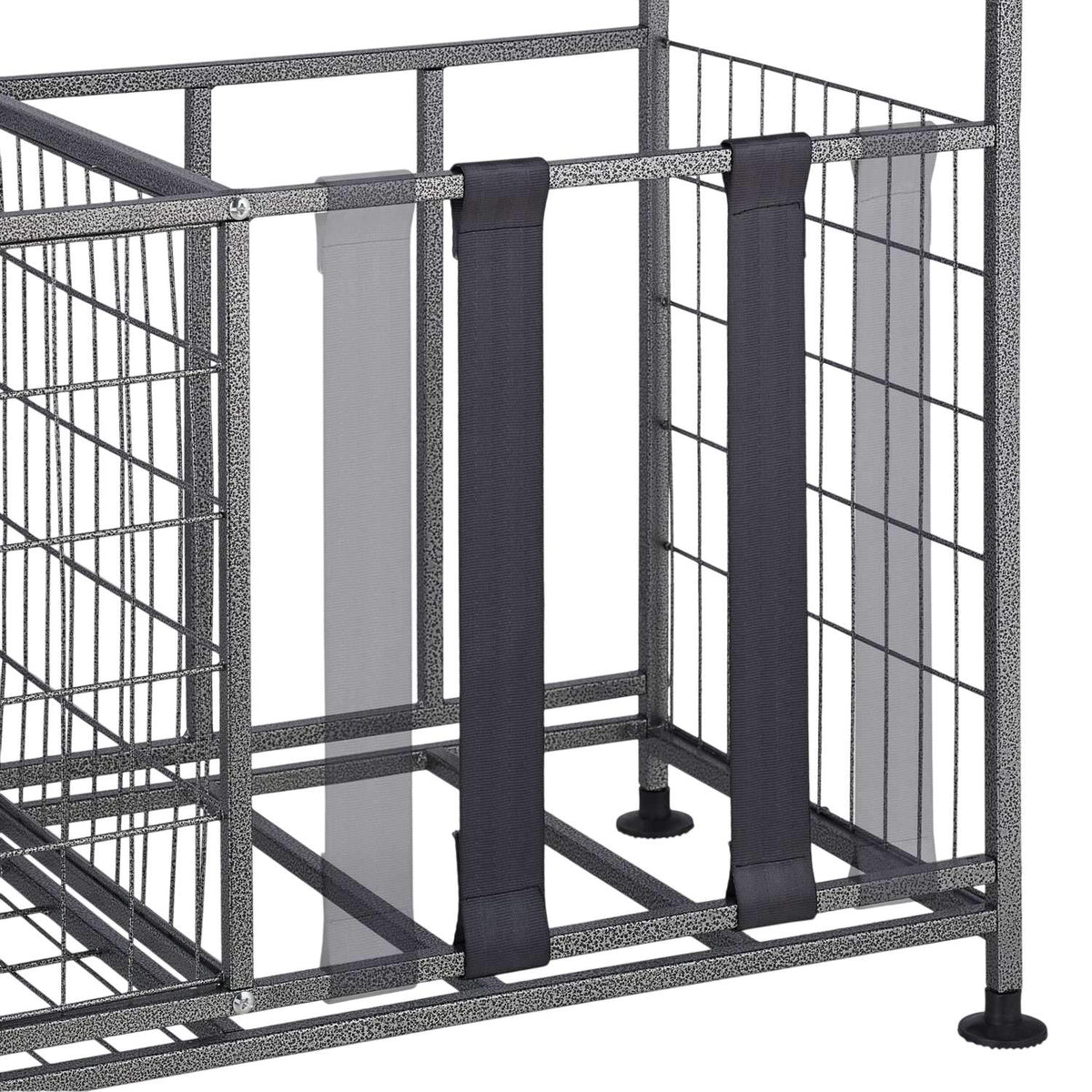 Sports Equipment Rack – Metal, 2 Baskets, Shelves