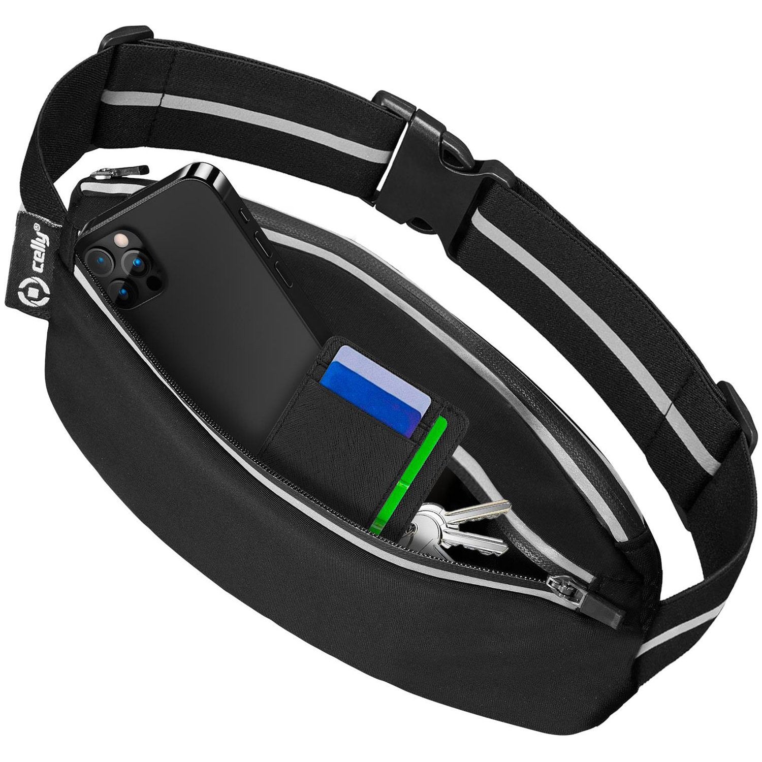 Sports belt/phone pocket max 6.9" Black