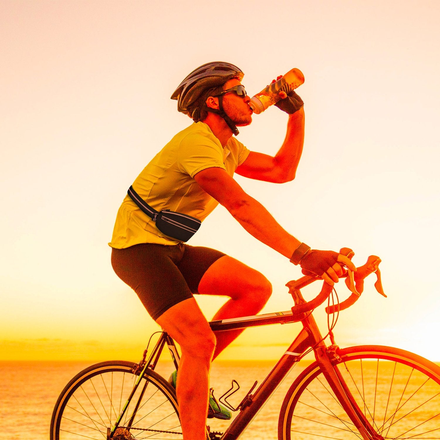 Sports belt/phone pocket max 6.9" Black