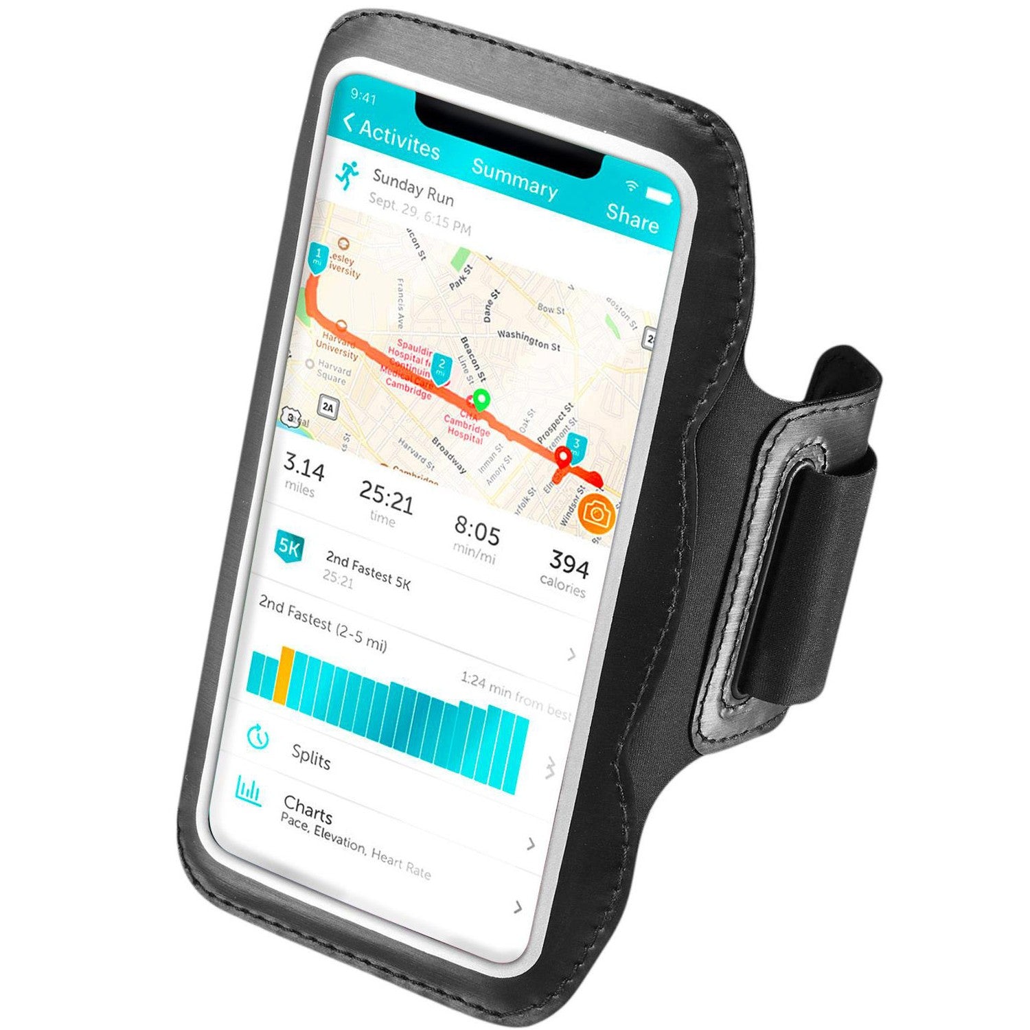 Sports bracelet max 6.9" Black