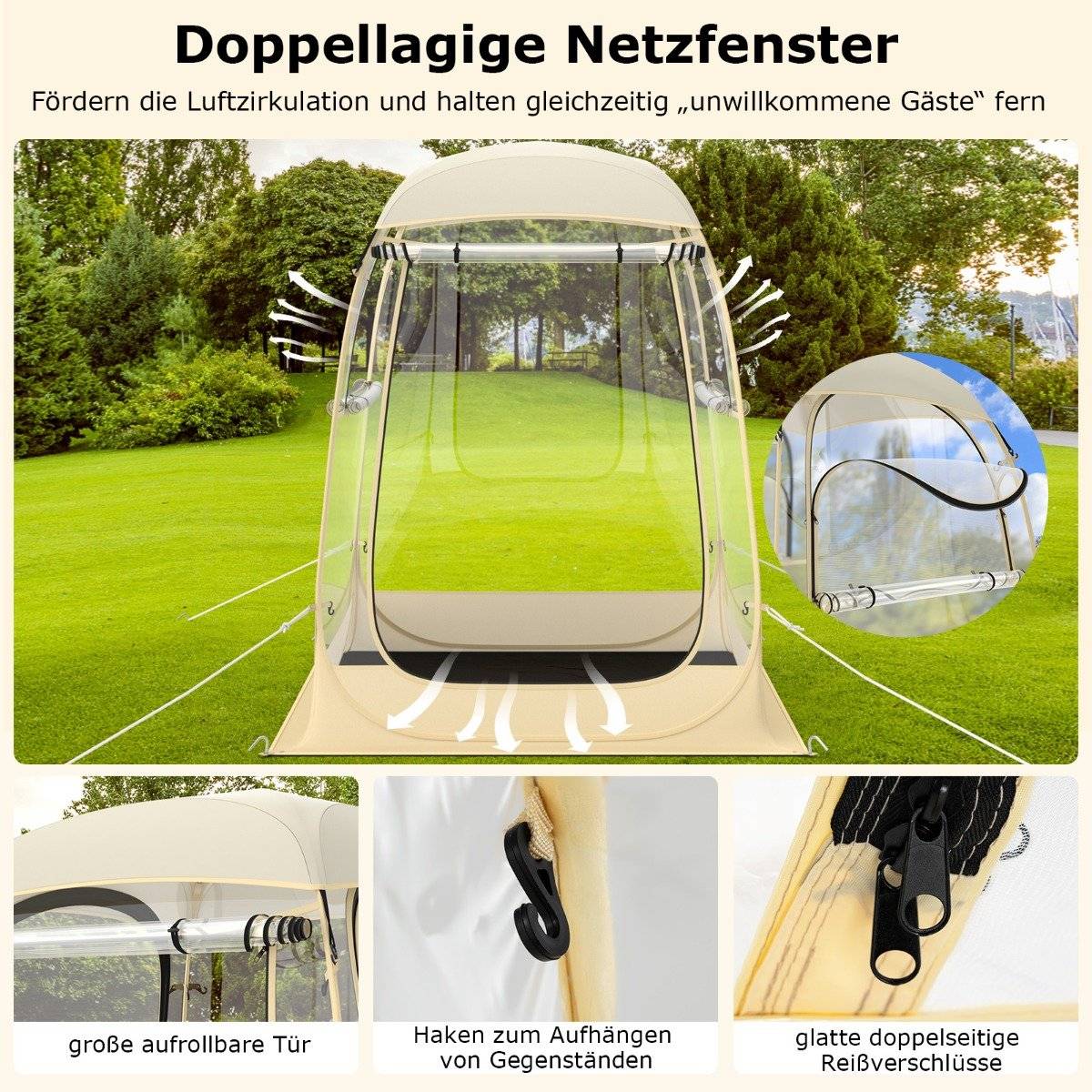 Sports tent for 1-2 people pop-up tent with weatherproof canopy portable &amp; foldable outdoor bubble tent small