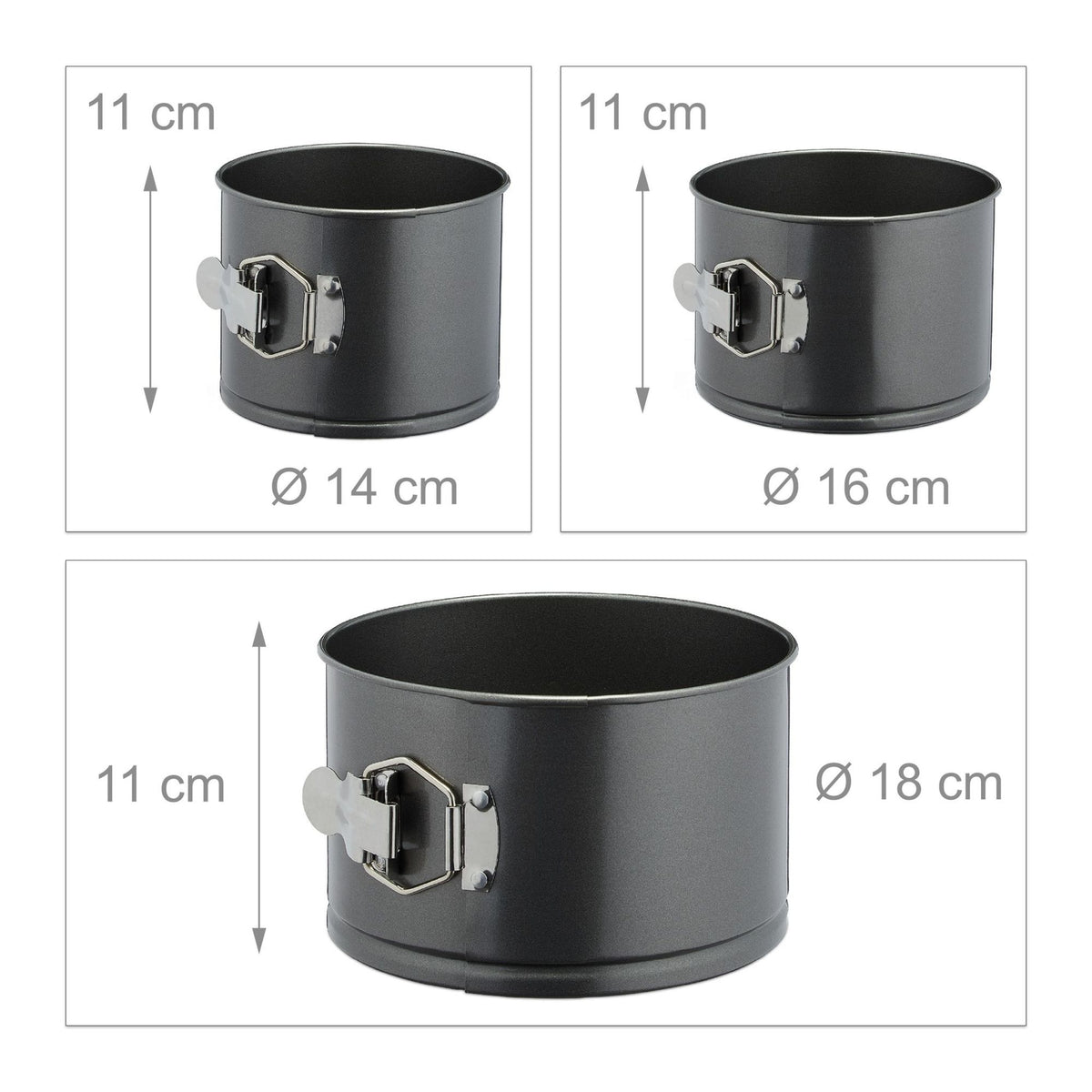 Springform Cake Tin Set of 3