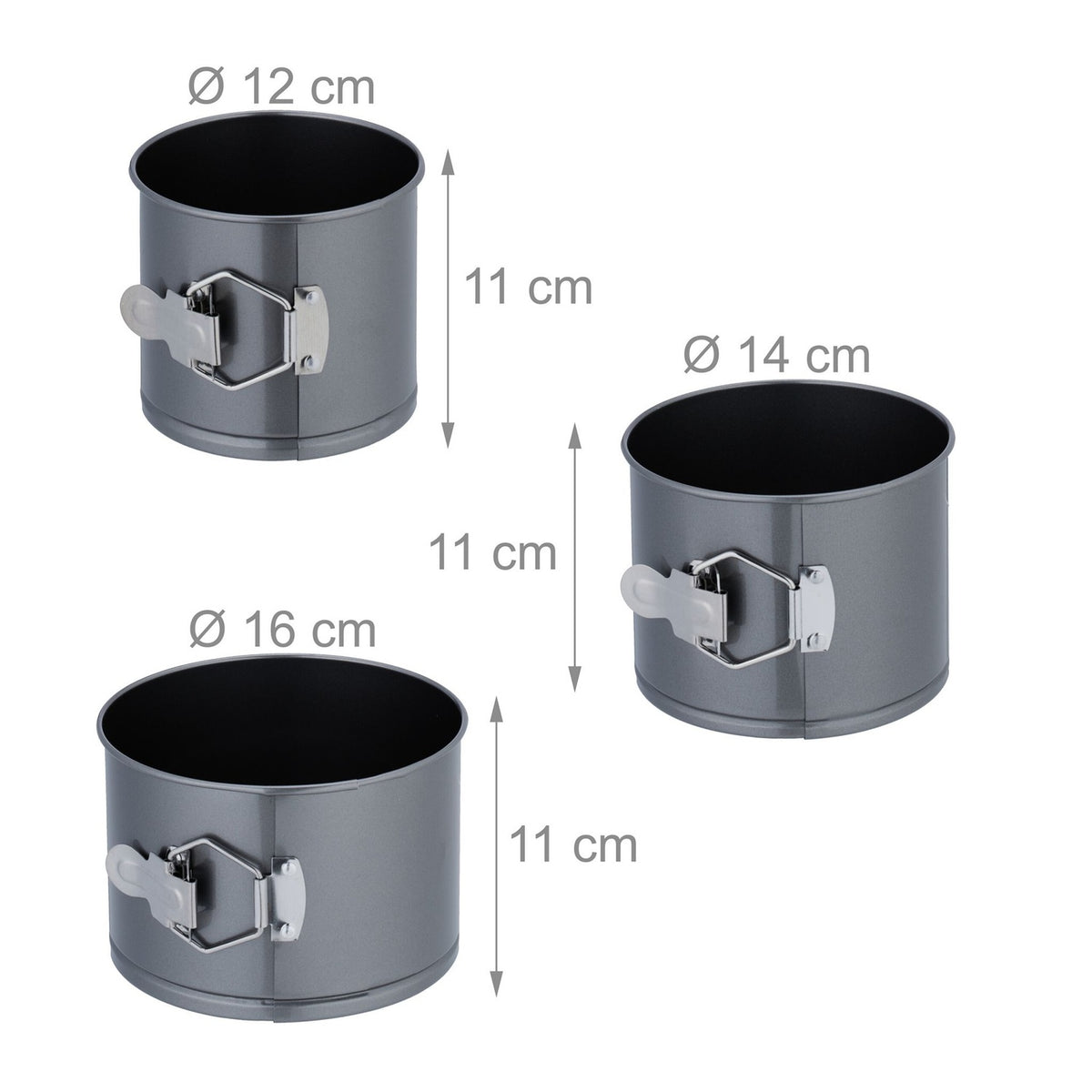 Springform Pan Set, 5-Piece, Non-Stick, Heat Resistant