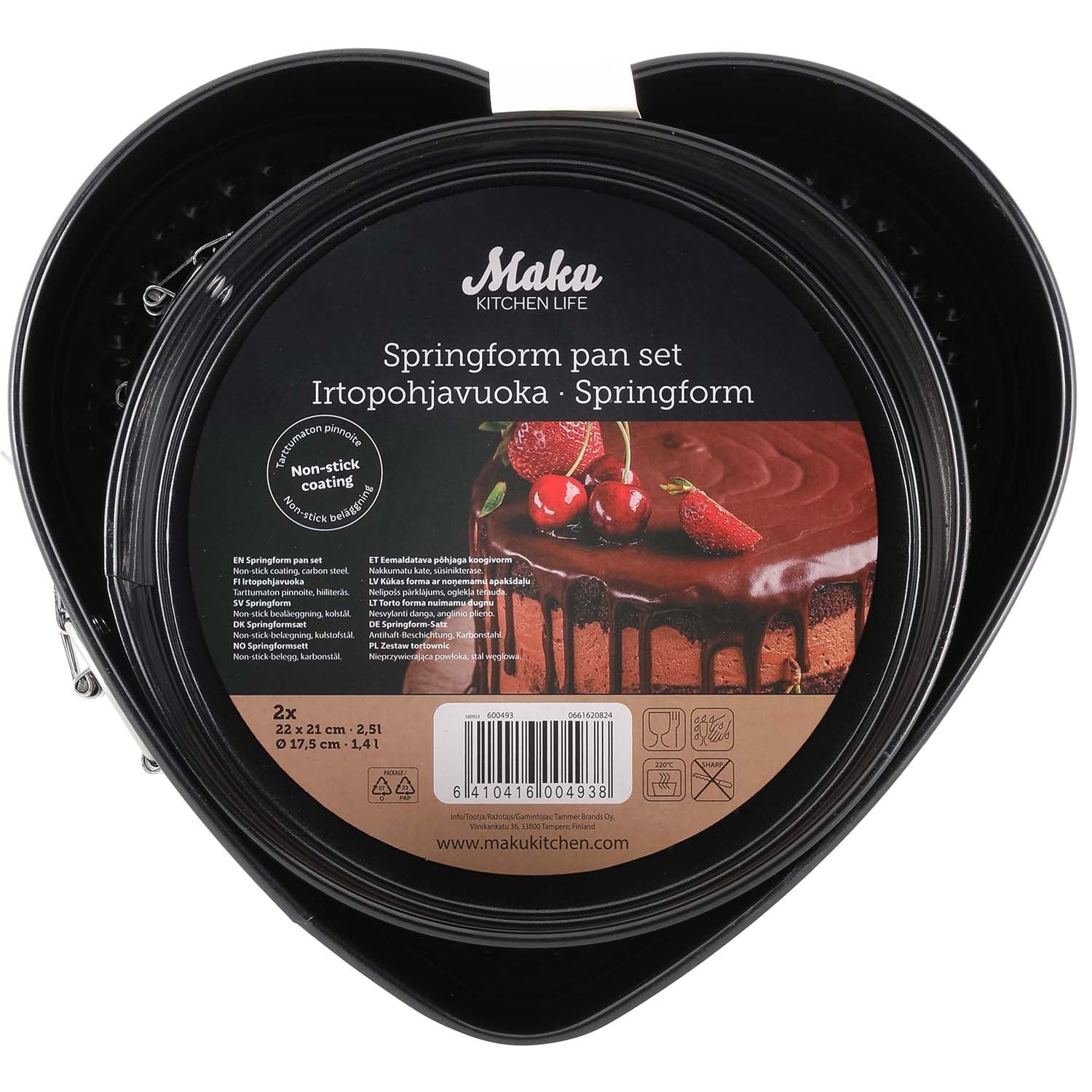 Springform Pans with Removable Bottom, Set of 2