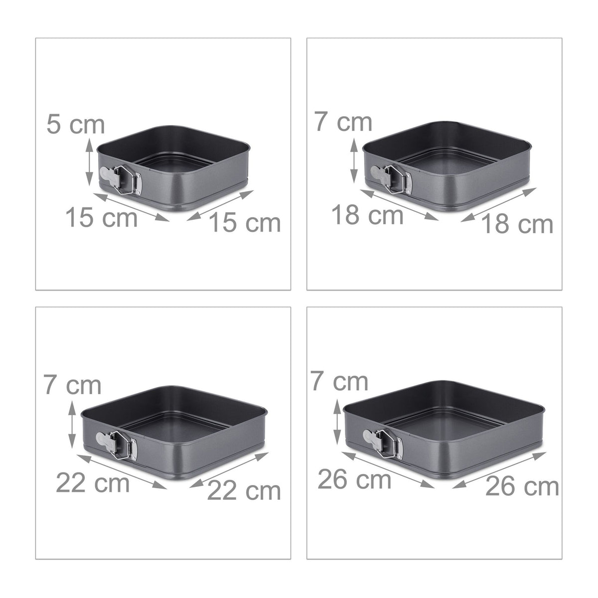 Spring form set of 4 square