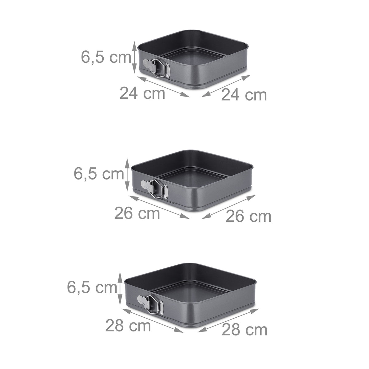 Spring form set of 5 square