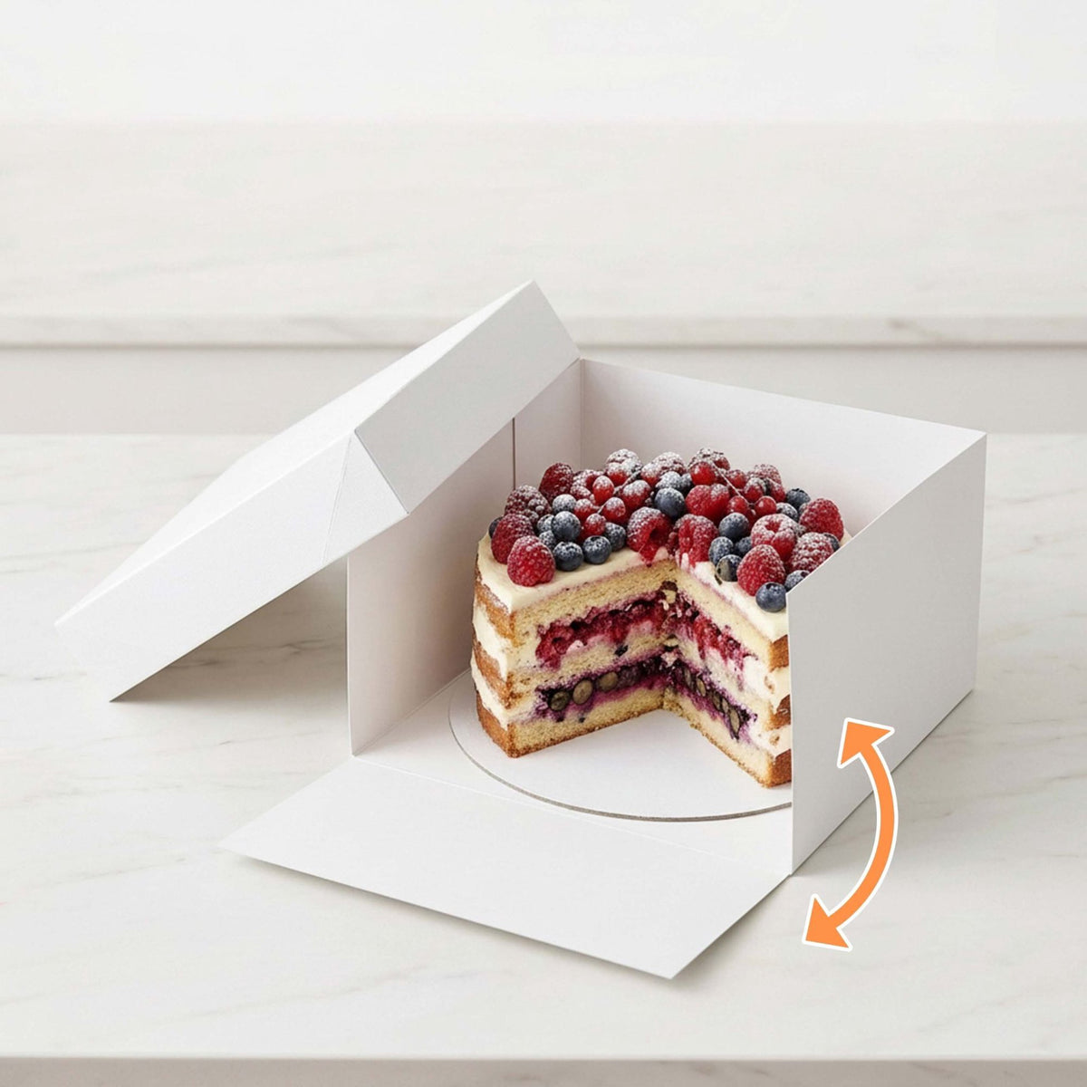 Square Cake Boxes With Lids and Cake Boards
