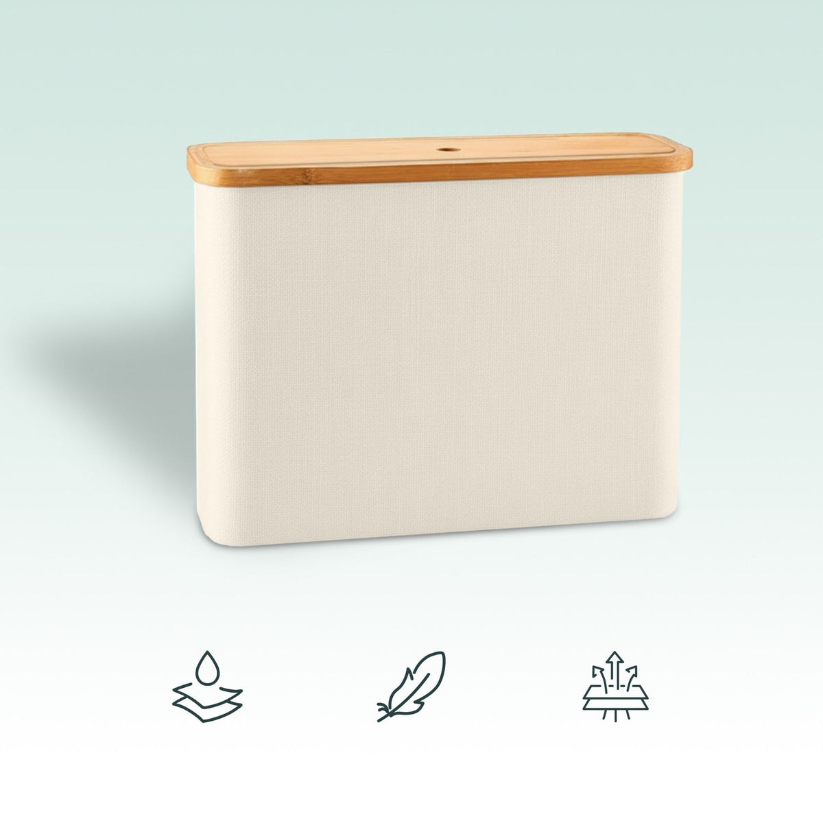 Square Fabric Toilet Roll Holder, Holds 12 Rolls