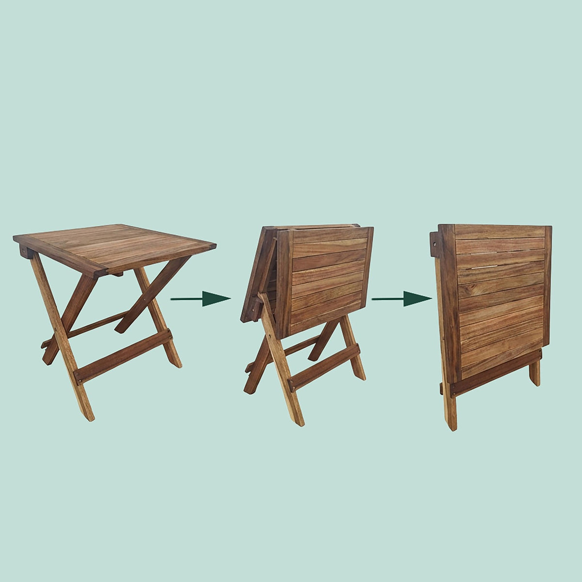 Square Folding Acacia Table – Indoor/Outdoor Use