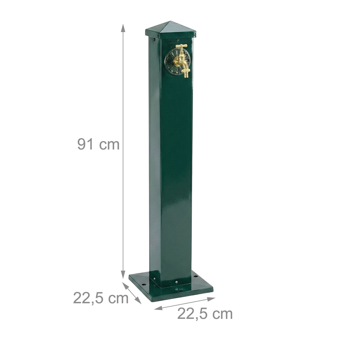 Square Green Garden Water Fountain Column