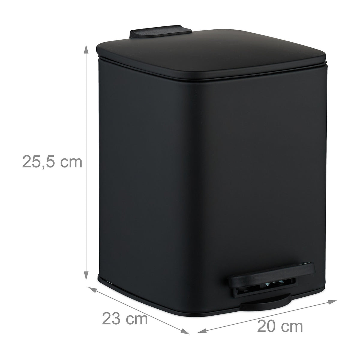 Square Pedal Bin 6L with Soft-Close Lid