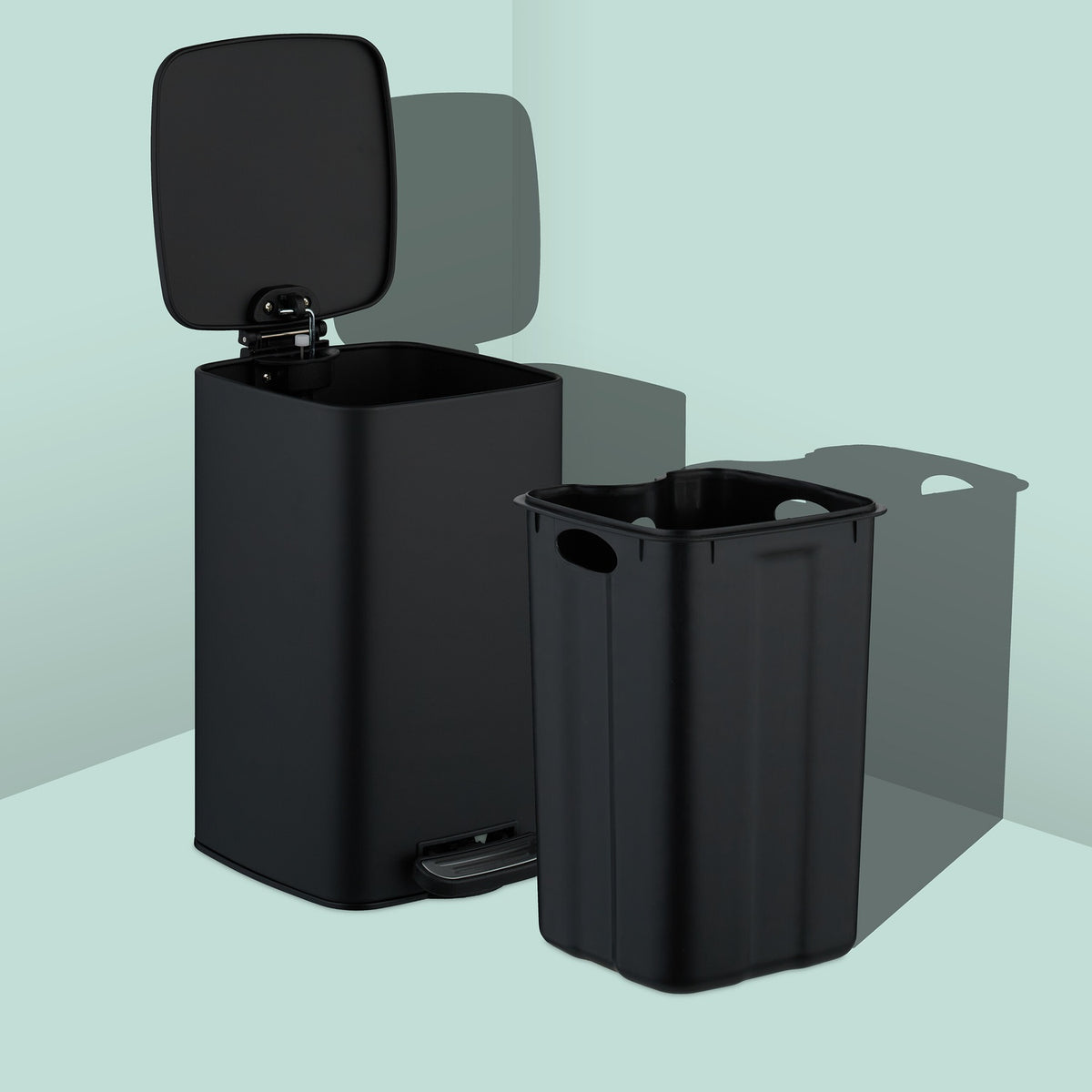 Square Pedal Bin 8L with Soft-Close Lid